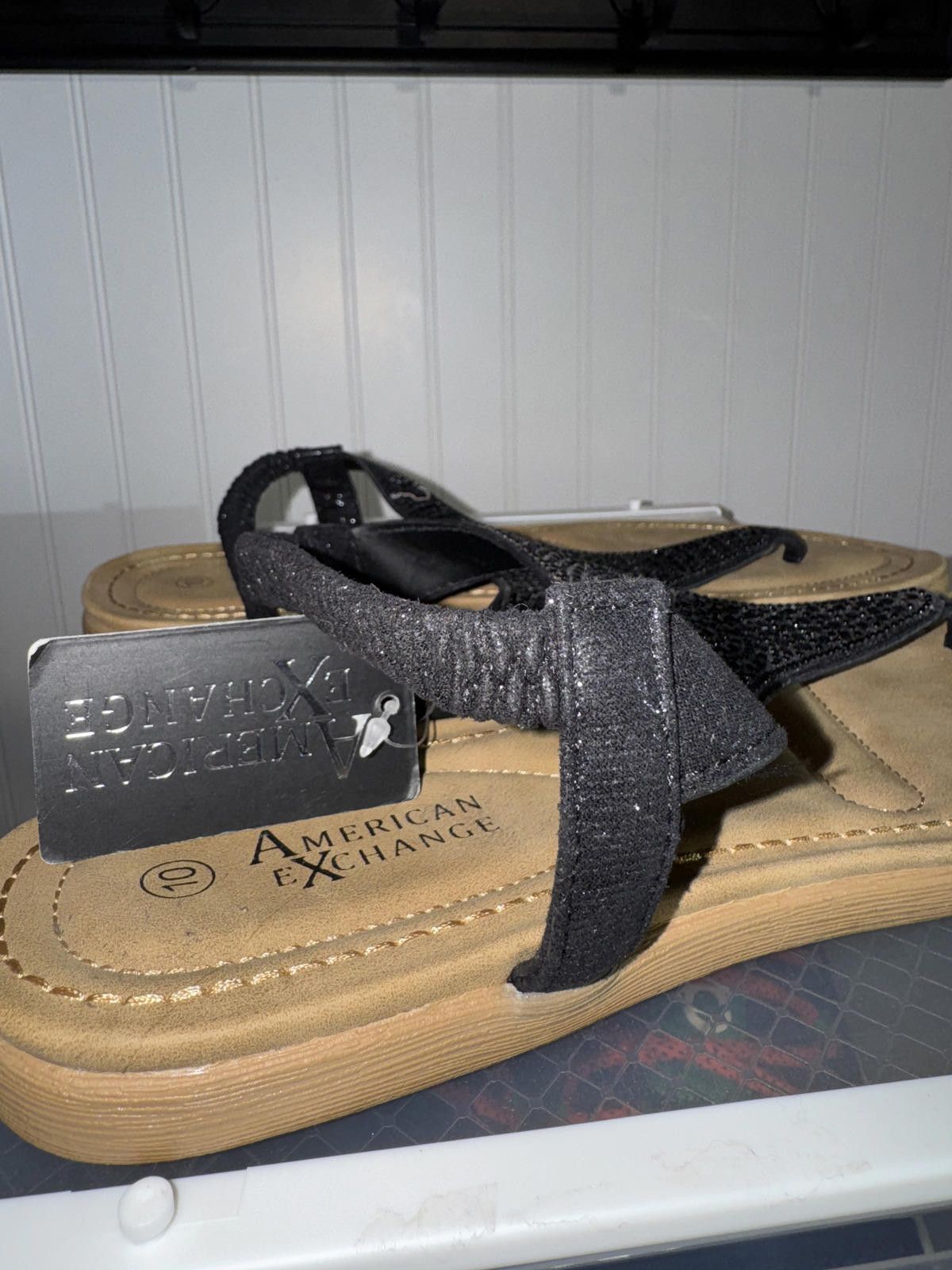 Other American Exchange Women's Black Beaded Sandals Size 10 Size US 10 / IT 40 - 4 Thumbnail