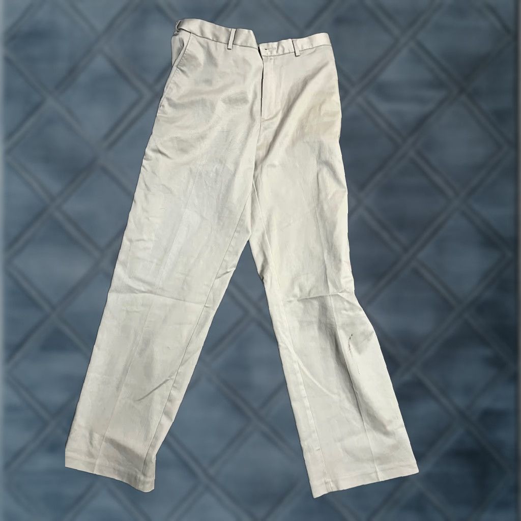 Haggar Haggar Classic Fit Flat Front Pants Mens 34x32 Beige Khaki 34 Regular Cotton Blend Pants 90s City Preppy Mens Size US 34 / EU 50 - 1 Thumbnail