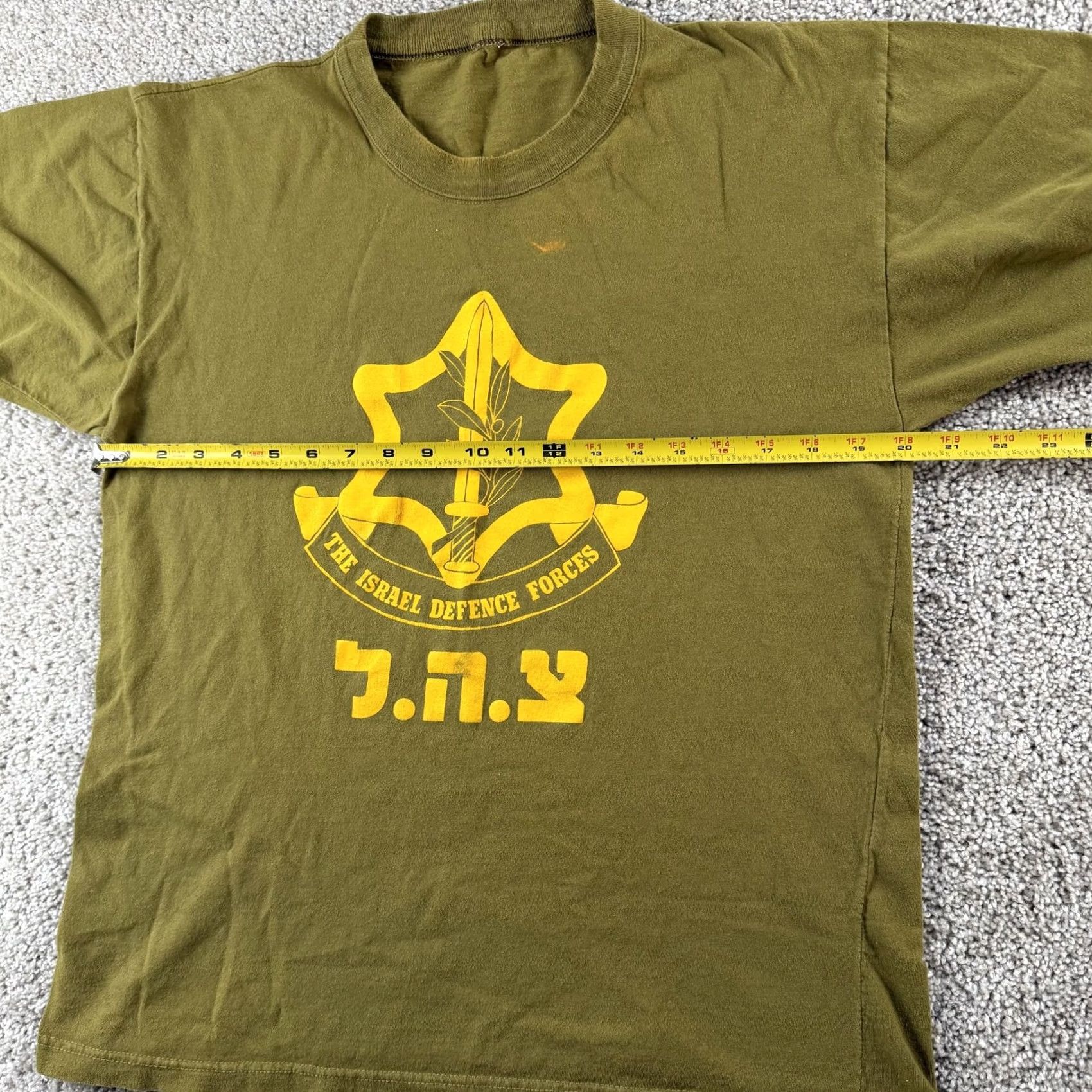 Vintage Israel Defence Forces Shirt Mens Small Green IDF Military Hebrew Tee T-Shirt Size US S / EU 44-46 / 1 - 5 Thumbnail