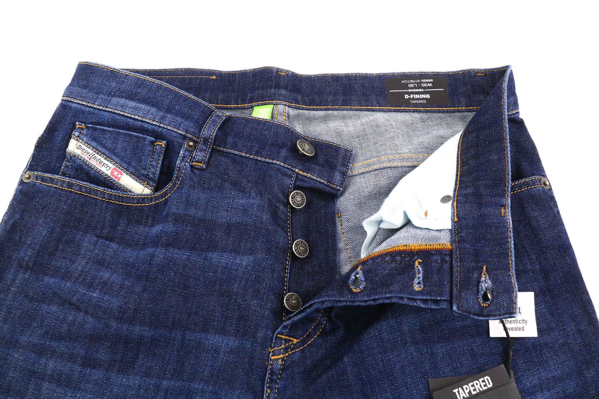 Diesel D-FINING 009ZU W30/L30 Stretch Washed Blue 40406 Size US 30 / EU 46 - 4 Thumbnail