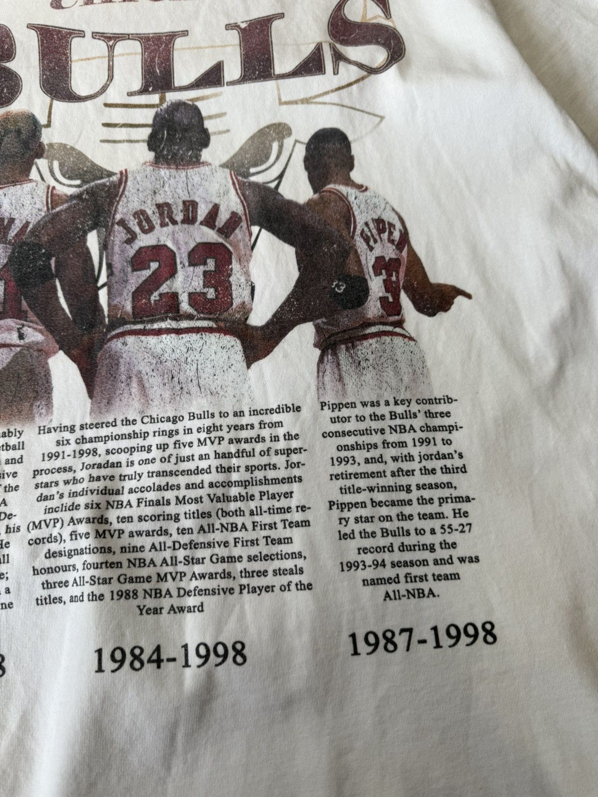 NBA Vintage Chicago Bulls T-shirts Y2K Jordan Rodman Pippen Size US XL / EU 56 / 4 - 16 Thumbnail