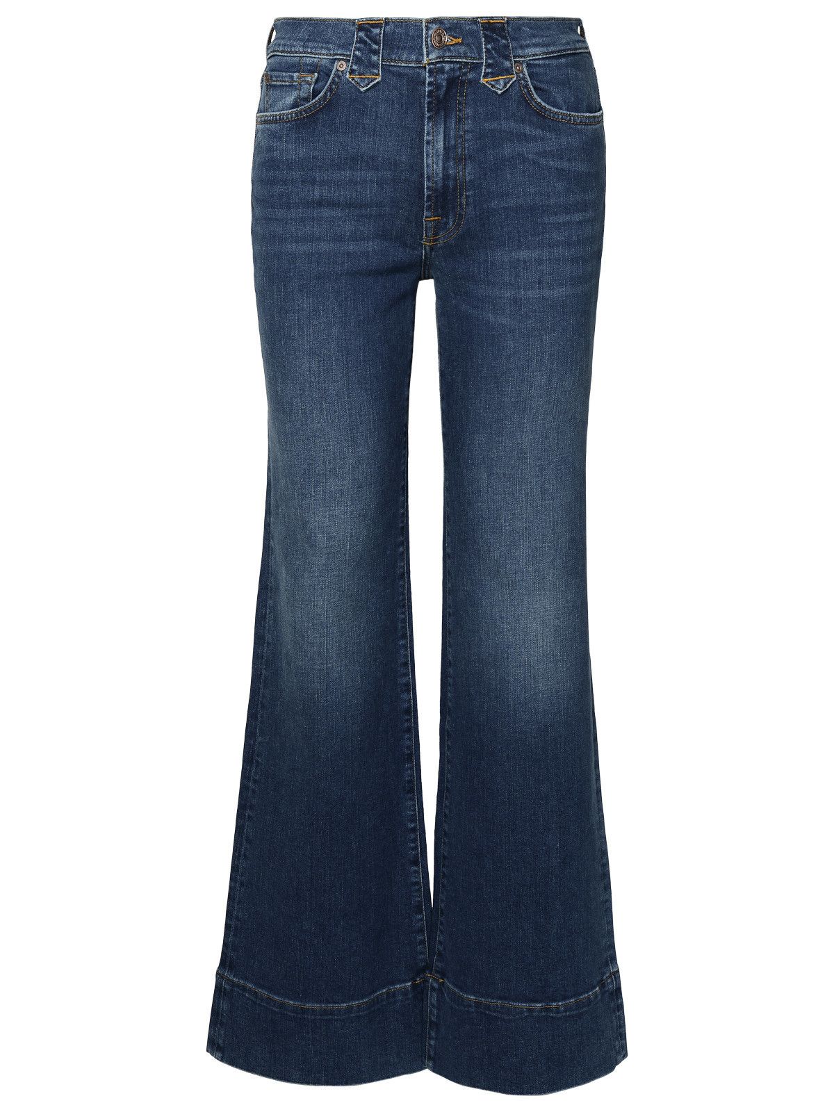 image of 7 For All Mankind Blue Cotton Jeans, Women's (Size 24)