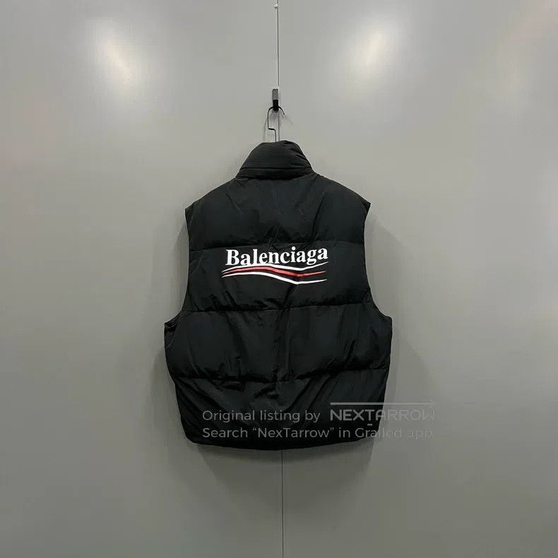 Balenciaga Balenciaga Black Embroidered Logo Puffer Vest Size US S / EU 44-46 / 1 - 2 Thumbnail
