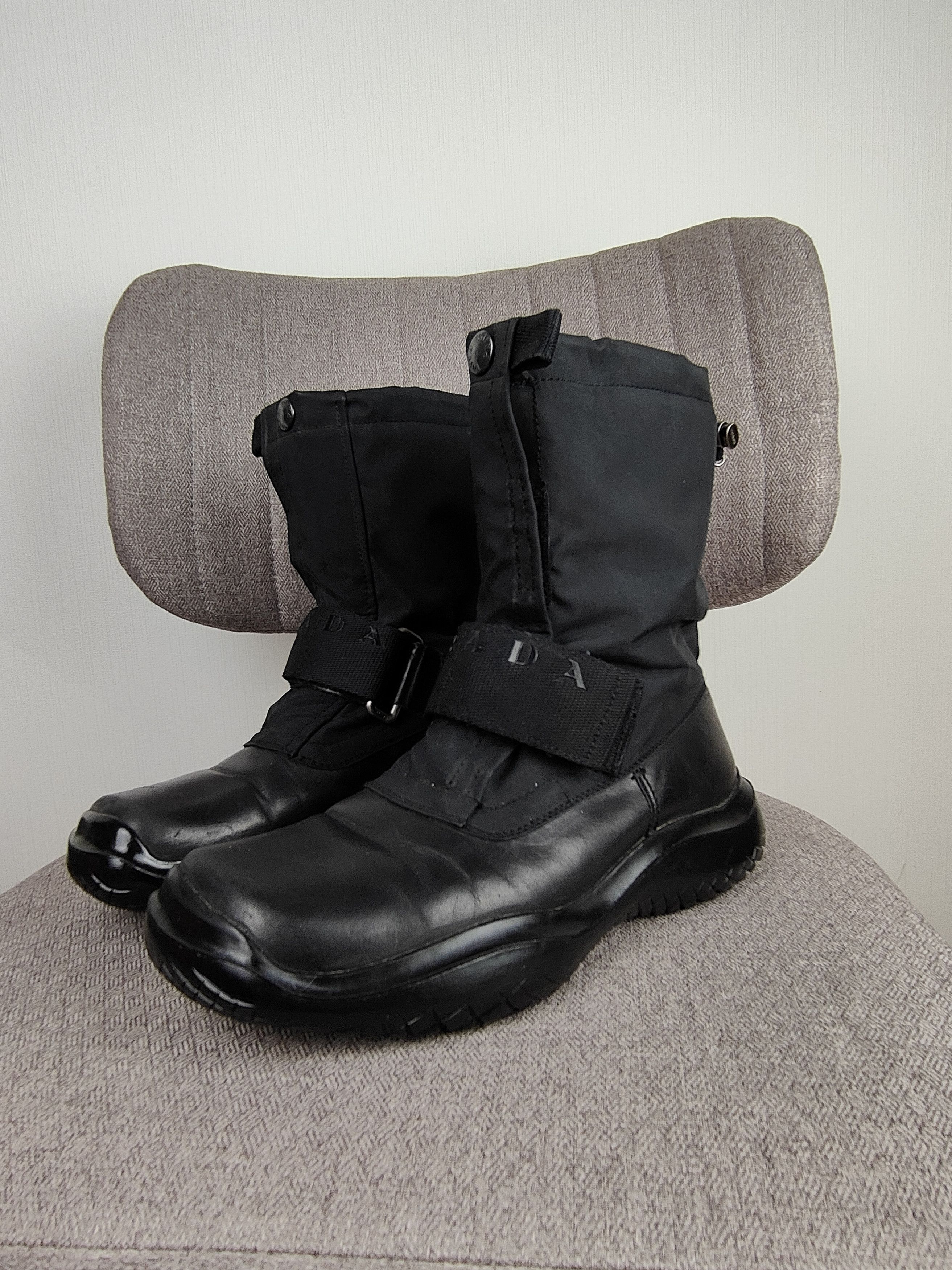 Prada Prada Iconic Square Toe Velcro Zip Boots F/W 1999 Size US 8 / EU 41 - 2 Thumbnail