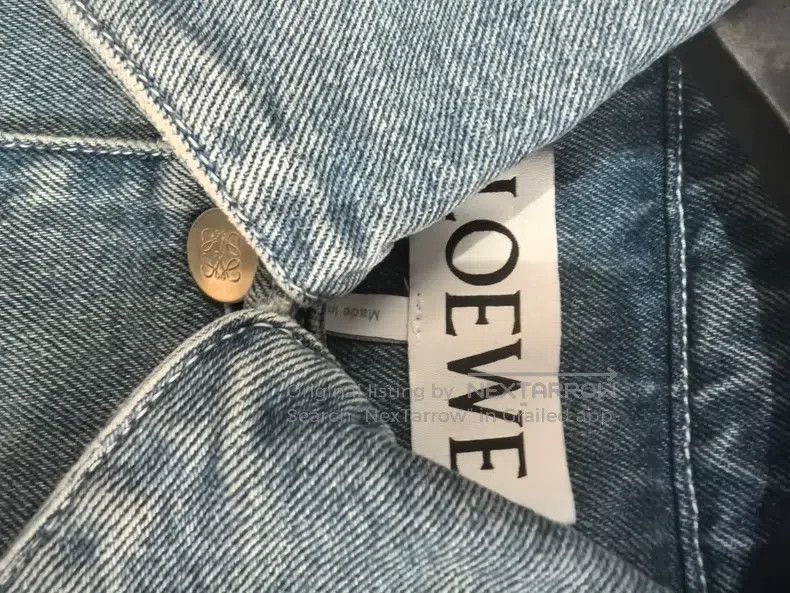Loewe Loewe Cuff leather patch denim jacket Size XS / US 0-2 / IT 36-38 - 4 Thumbnail