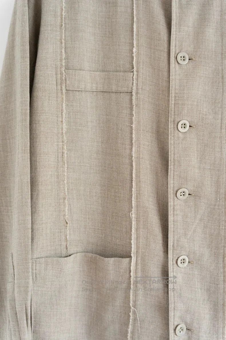 Yohji Yamamoto Yohji Yamamoto 00s Distressed Wool Shirt Size US M / EU 48-50 / 2 - 4 Thumbnail