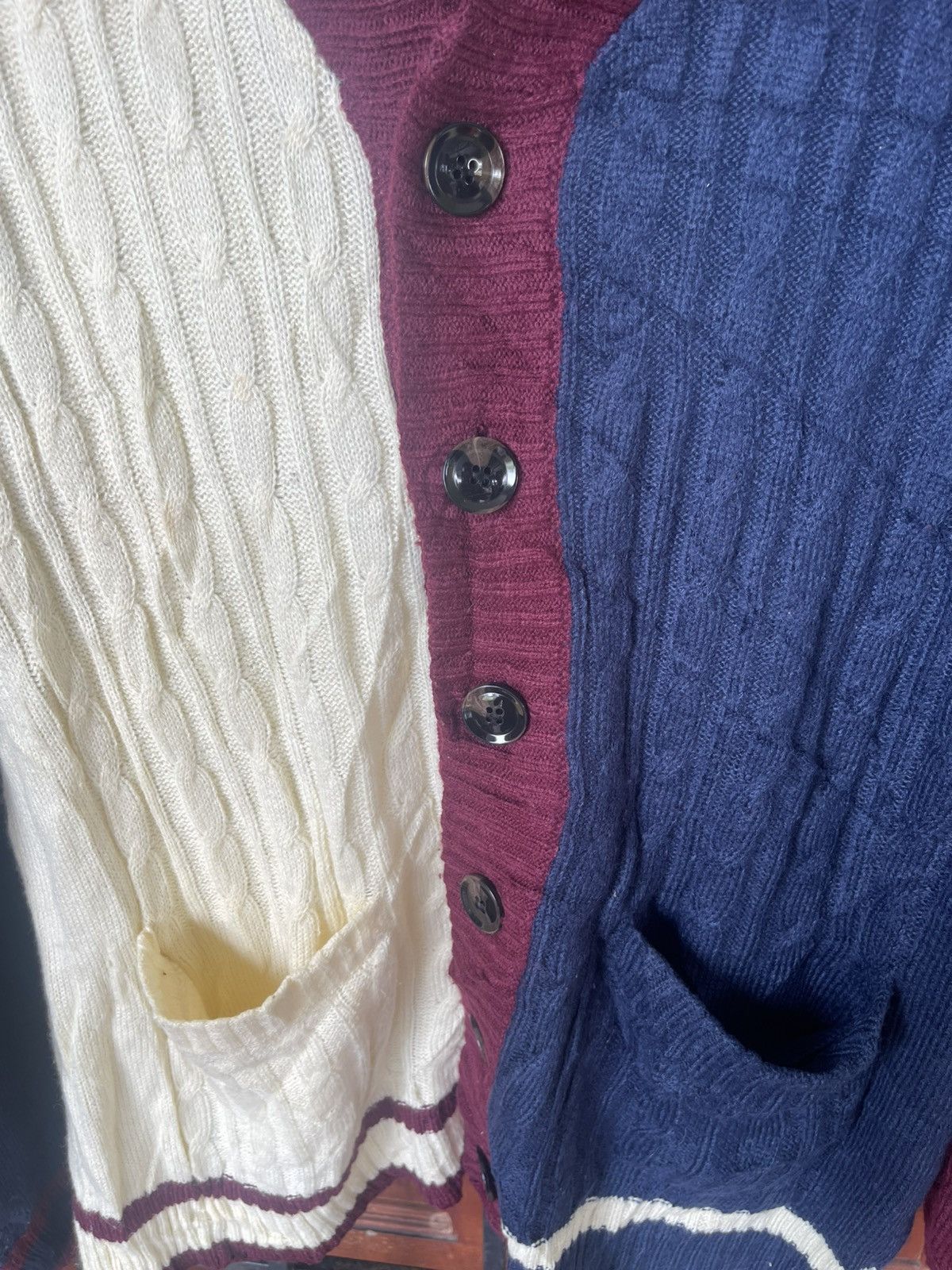 Aran Sweater Market × Japanese Brand Rare design BACK NUMBER KNIT SWEATER Size US XL / EU 56 / 4 - 3 Thumbnail