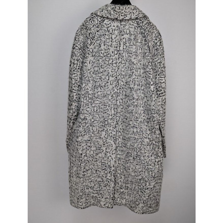 Celine o1rshd1 Hand Woven Wool Coat Jacket in Grey/Black Size US M / EU 48-50 / 2 - 10 Thumbnail