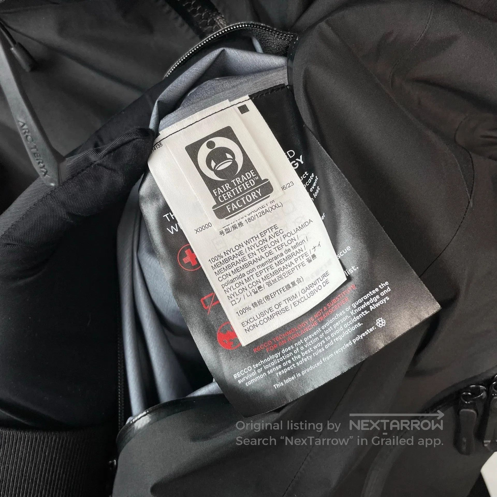 Arc'teryx Arc'teryx Black Hooded Jacket with Logo Embroidery| Size US XXL / EU 58 / 5 - 6 Thumbnail