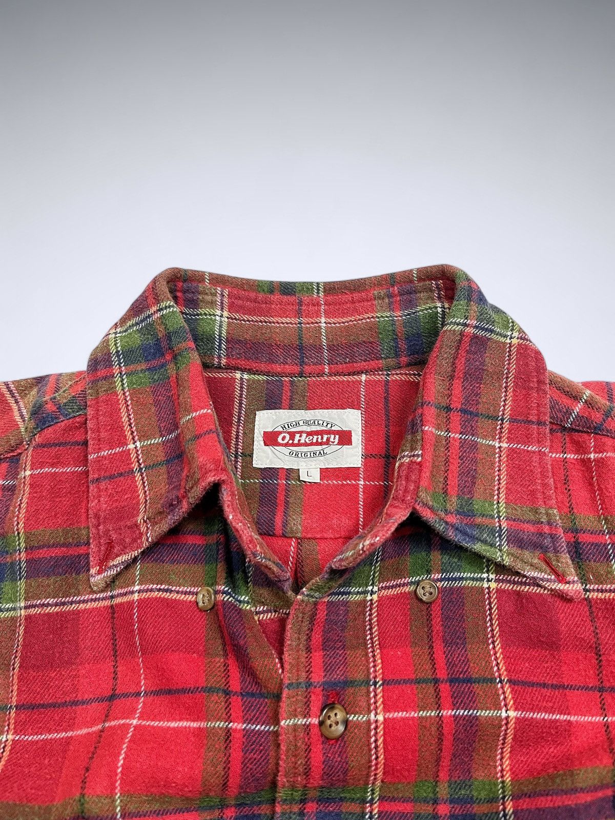 Flannel × Vintage 90s O.Henry Vintage Heavyweight Plaid Flannel Size US XL / EU 56 / 4 - 6 Thumbnail