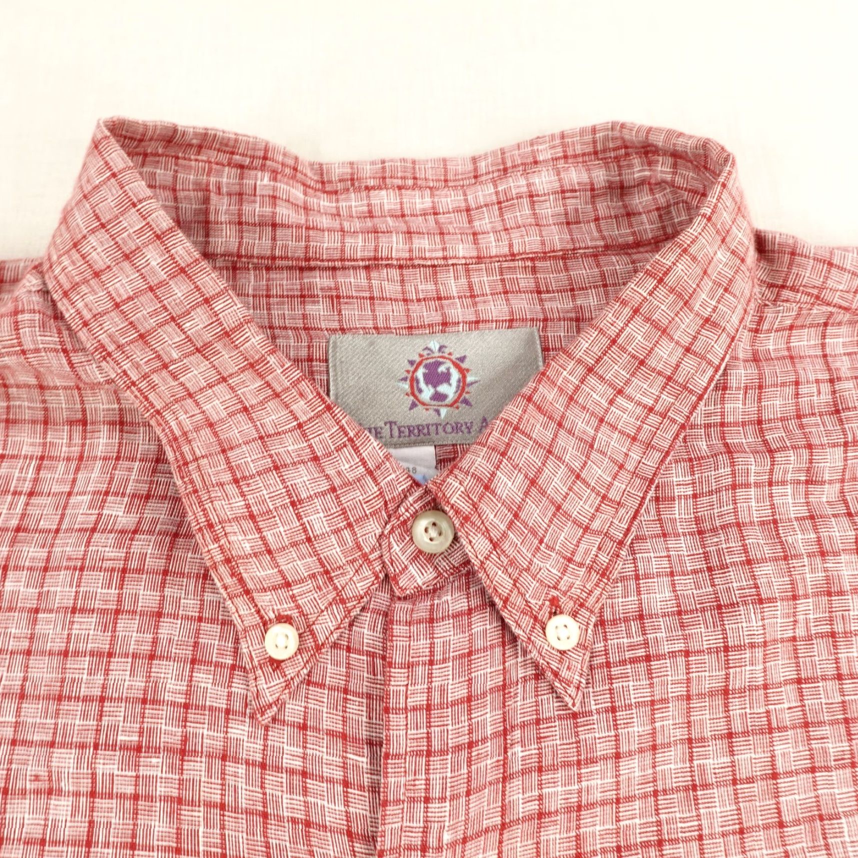 The Territory Ahead VINTAGE Territory Ahead Shirt Mens 2XL Red Plaid Button Up Linen Hiking Outdoors Work Size US XXL / EU 58 / 5 - 2 Thumbnail