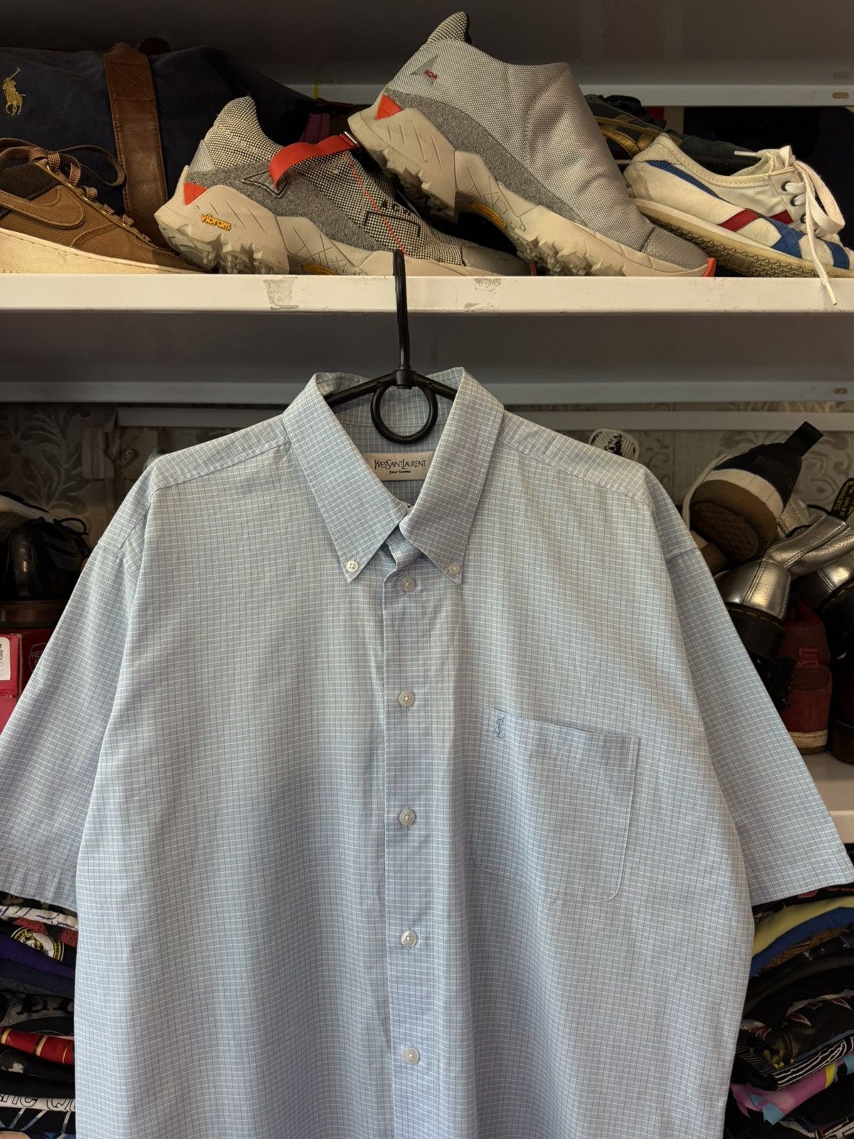 Vintage Mens Vintage Yves Saint Laurent Shirts Button up Luxury YSL Size US L / EU 52-54 / 3 - 2 Thumbnail