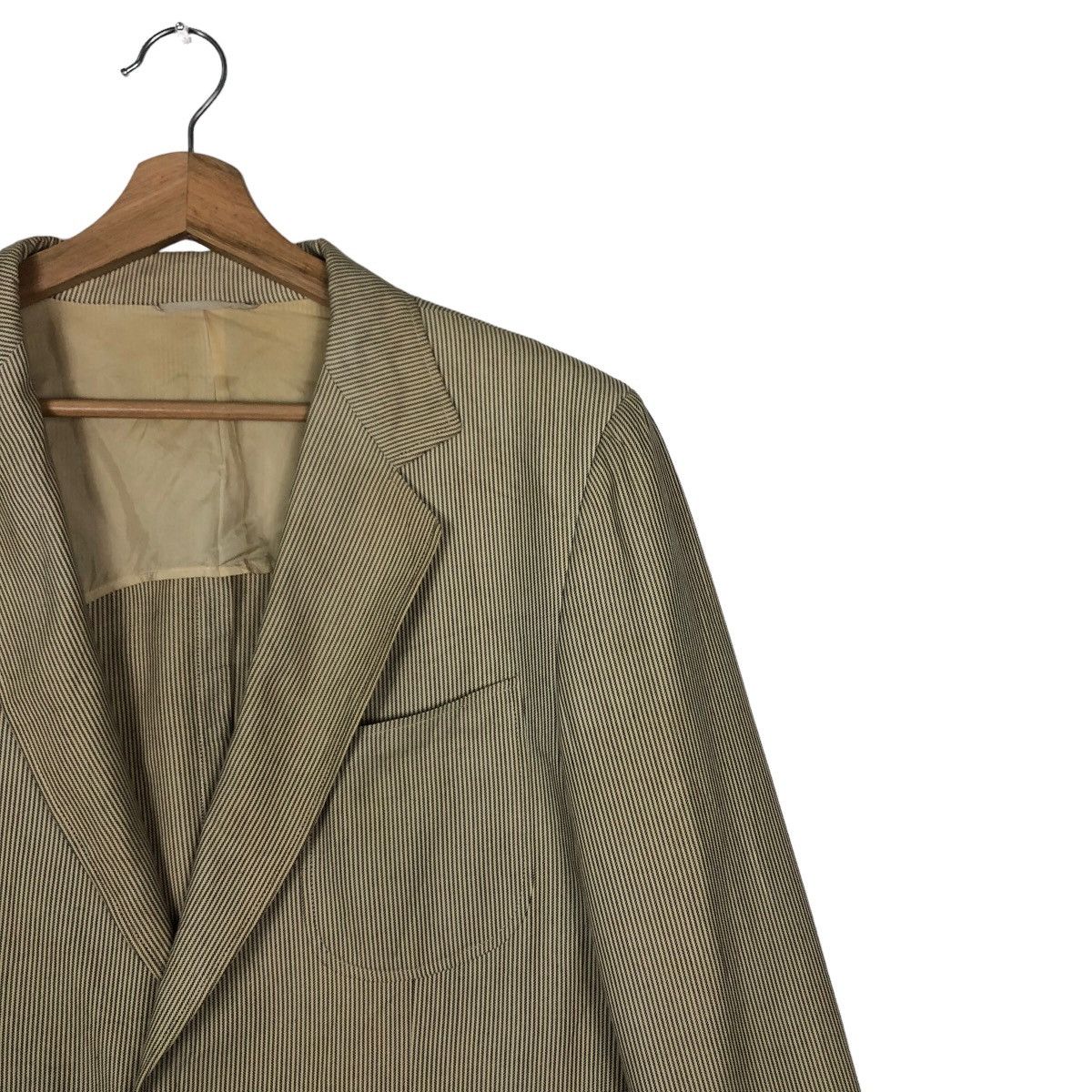 Francesco Smalto 🔥Pin Striped Chore Work Jacket Double Breast Made in Italy Size US M / EU 48-50 / 2 - 6 Thumbnail