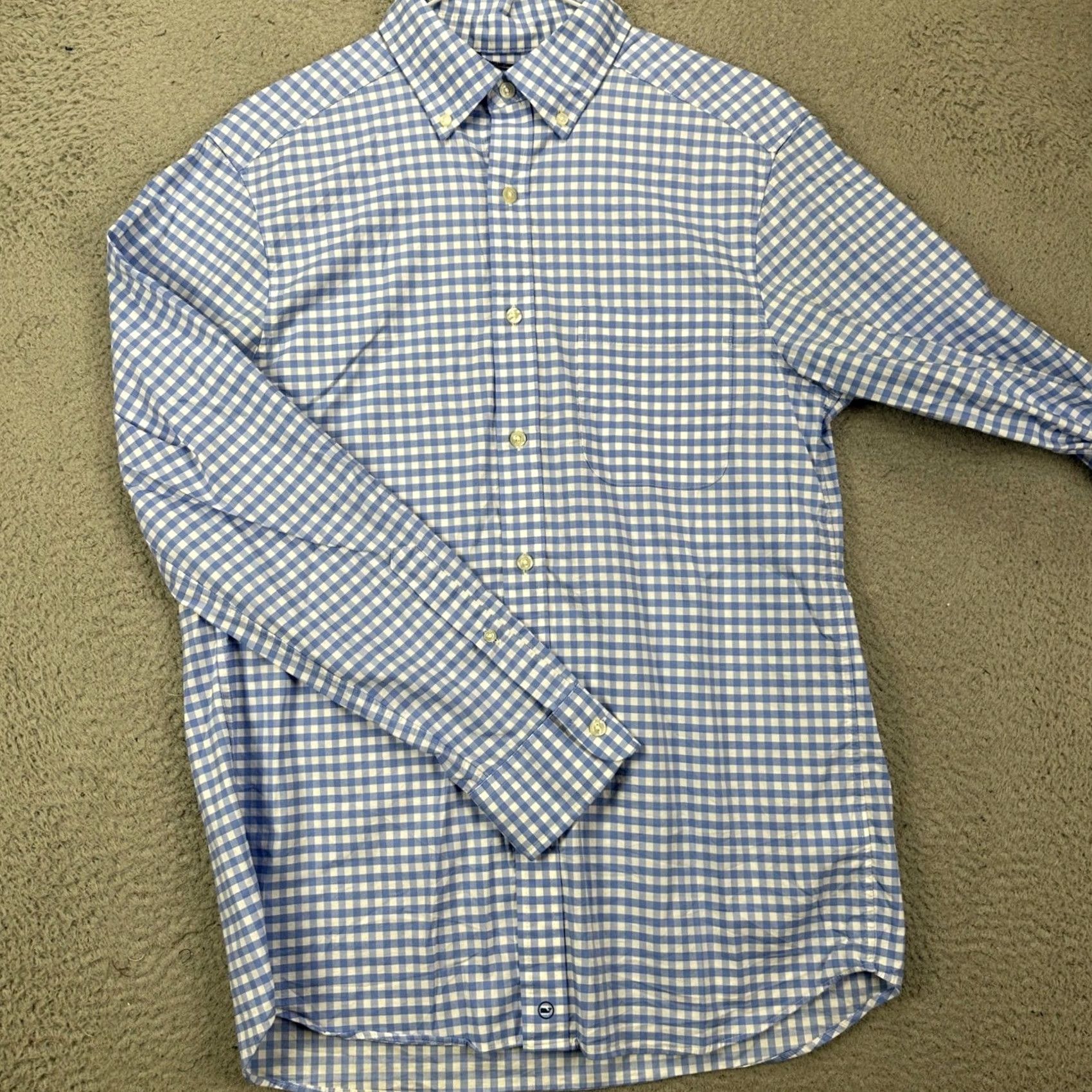 Vineyard Vines Vineyard Vines Button-Up Shirt Mens Small Blue Gingham Check Performance OTG Casual Workwear Shorts? Size US S / EU 44-46 / 1 - 2 Thumbnail