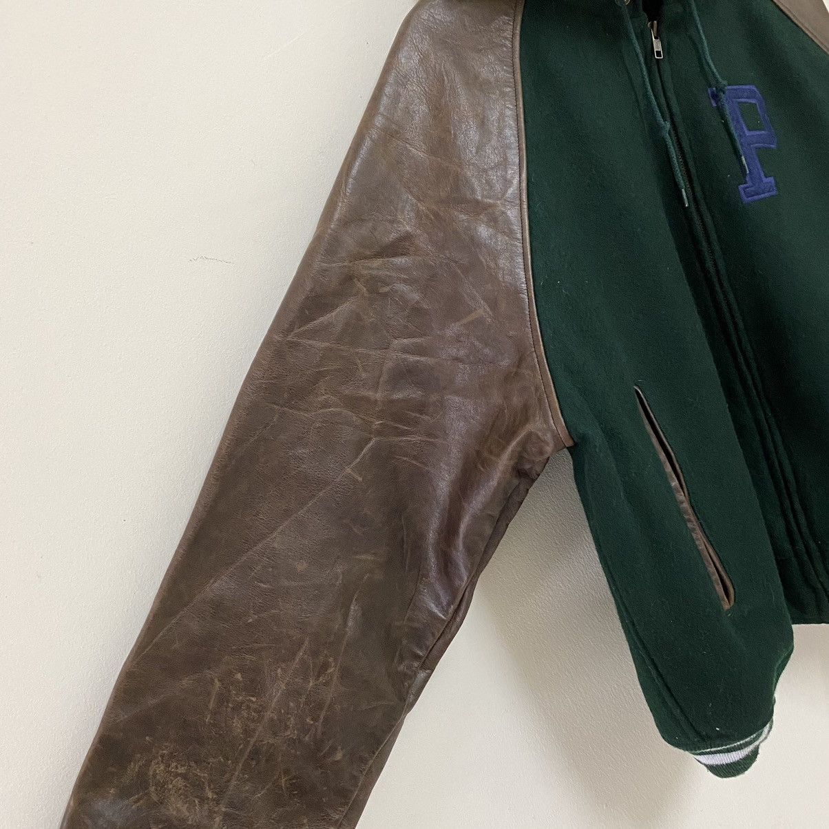 Polo Ralph Lauren VTG 90’s Polo Sport Hybrid Leather Patina Sleeve Jacket Size US L / EU 52-54 / 3 - 10 Thumbnail