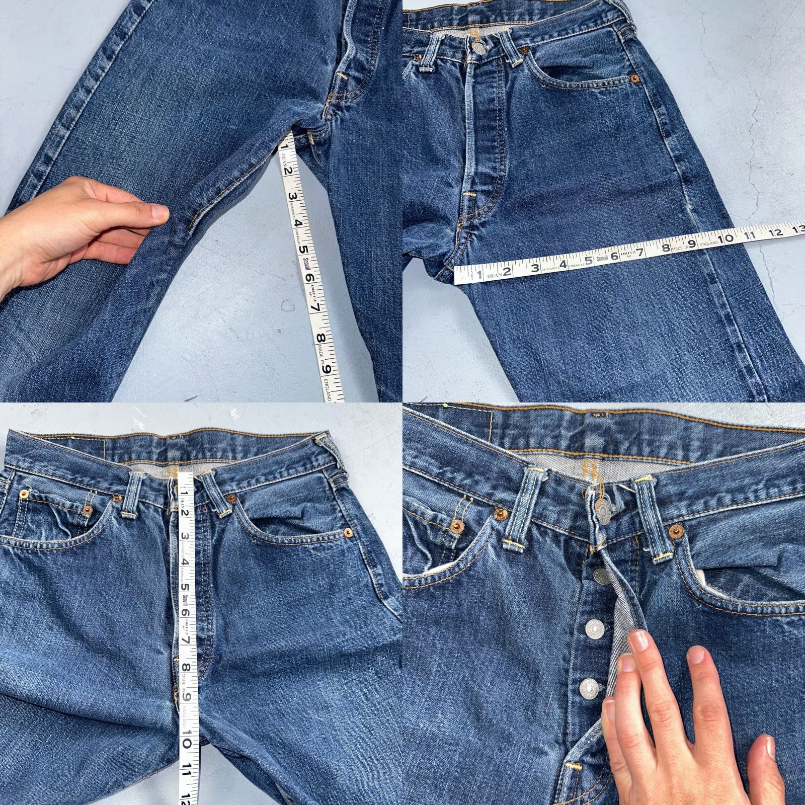 Levi's VINTAGE Levi's 501 XX Jeans Men 27 X26 Blue Denim Cotton Button Fly USA 60s 70s 60s Straight Slim Fit Size US 27 - 8 Thumbnail