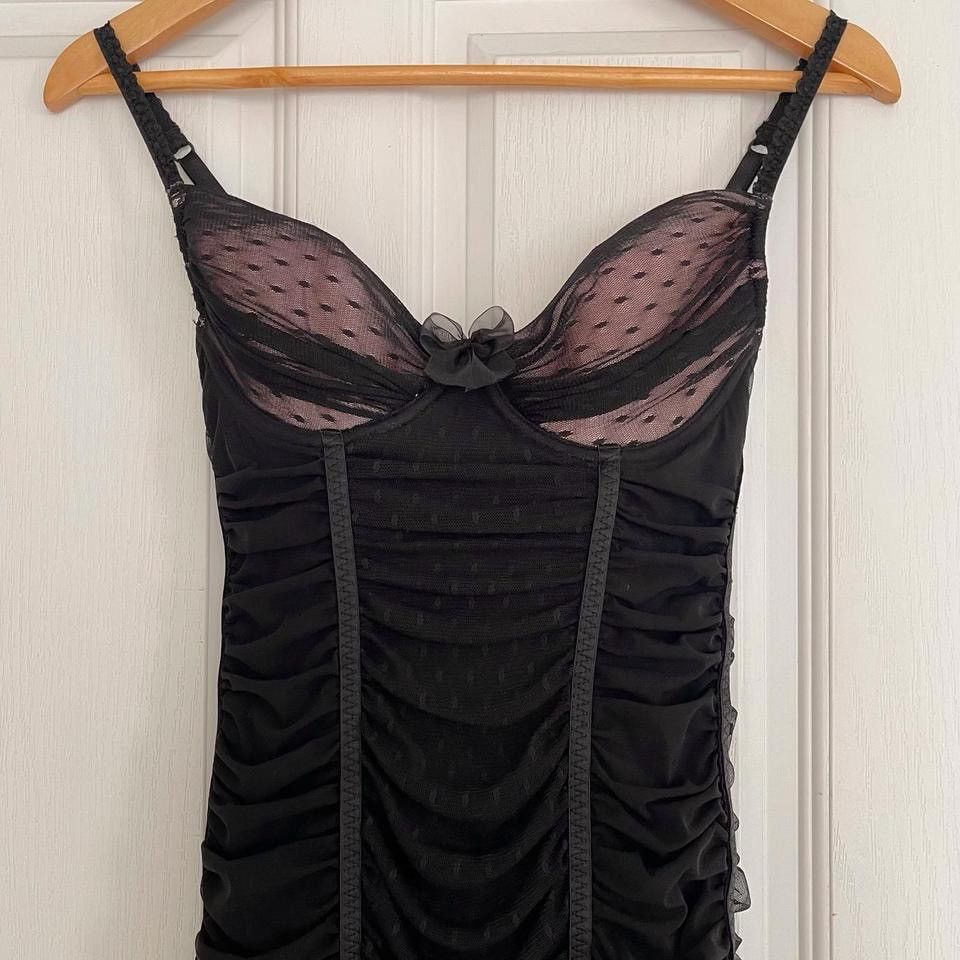Victoria's Secret VS Black Mesh Mini Dress (34C/32D) Size ONE SIZE - 5 Thumbnail