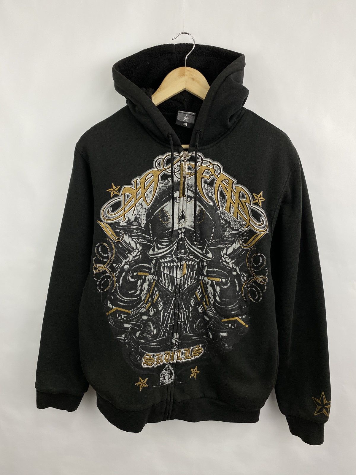 No Fear 💀 Vintage Y2K No Fear Skull Bones Affliction Zip Up Hoodie Size US M / EU 48-50 / 2 - 3 Thumbnail