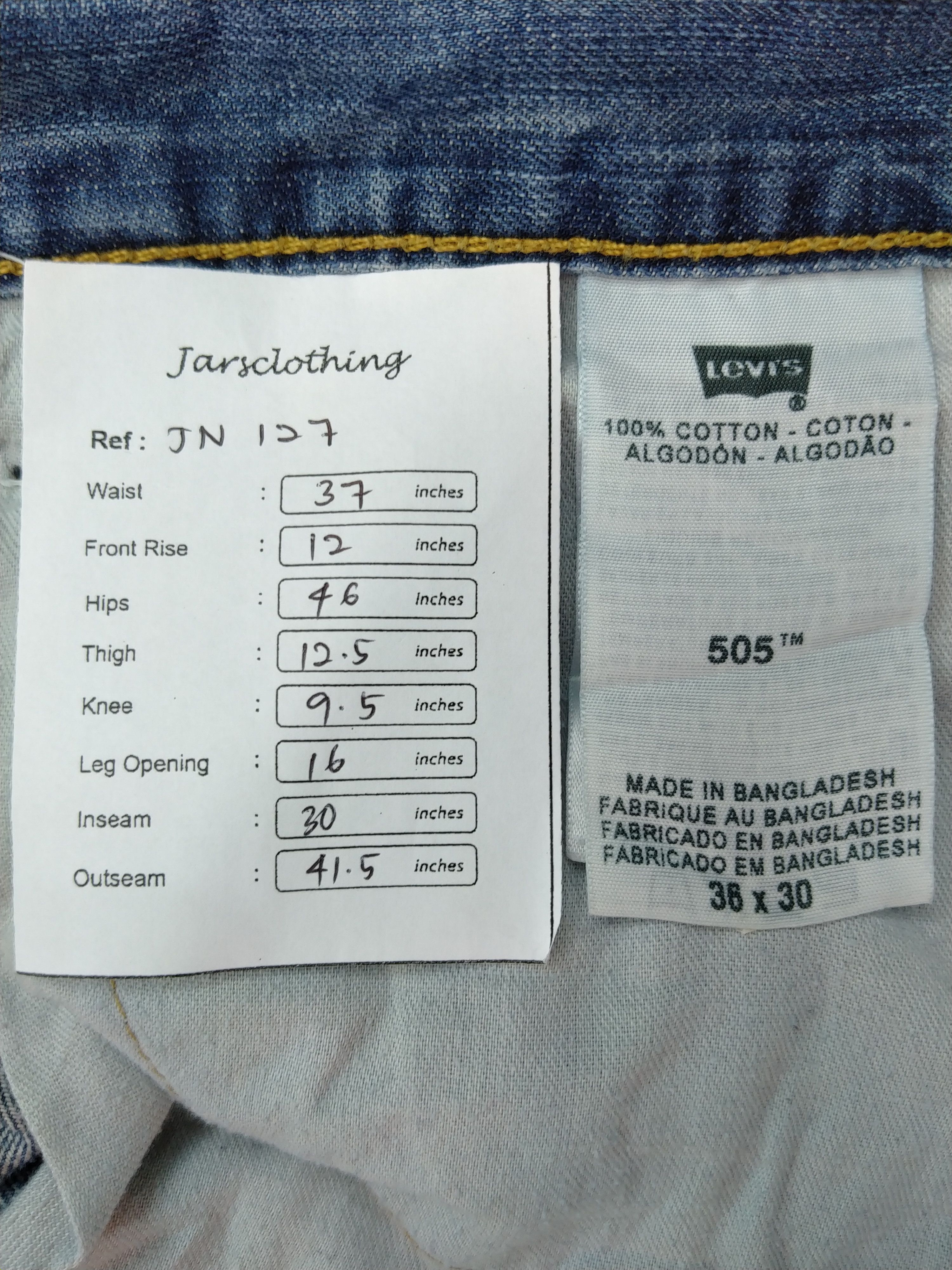 Levi's Blue Levi's 505 Distressed Denim 37 x 30 -JN127 Size US 37 - 14 Thumbnail