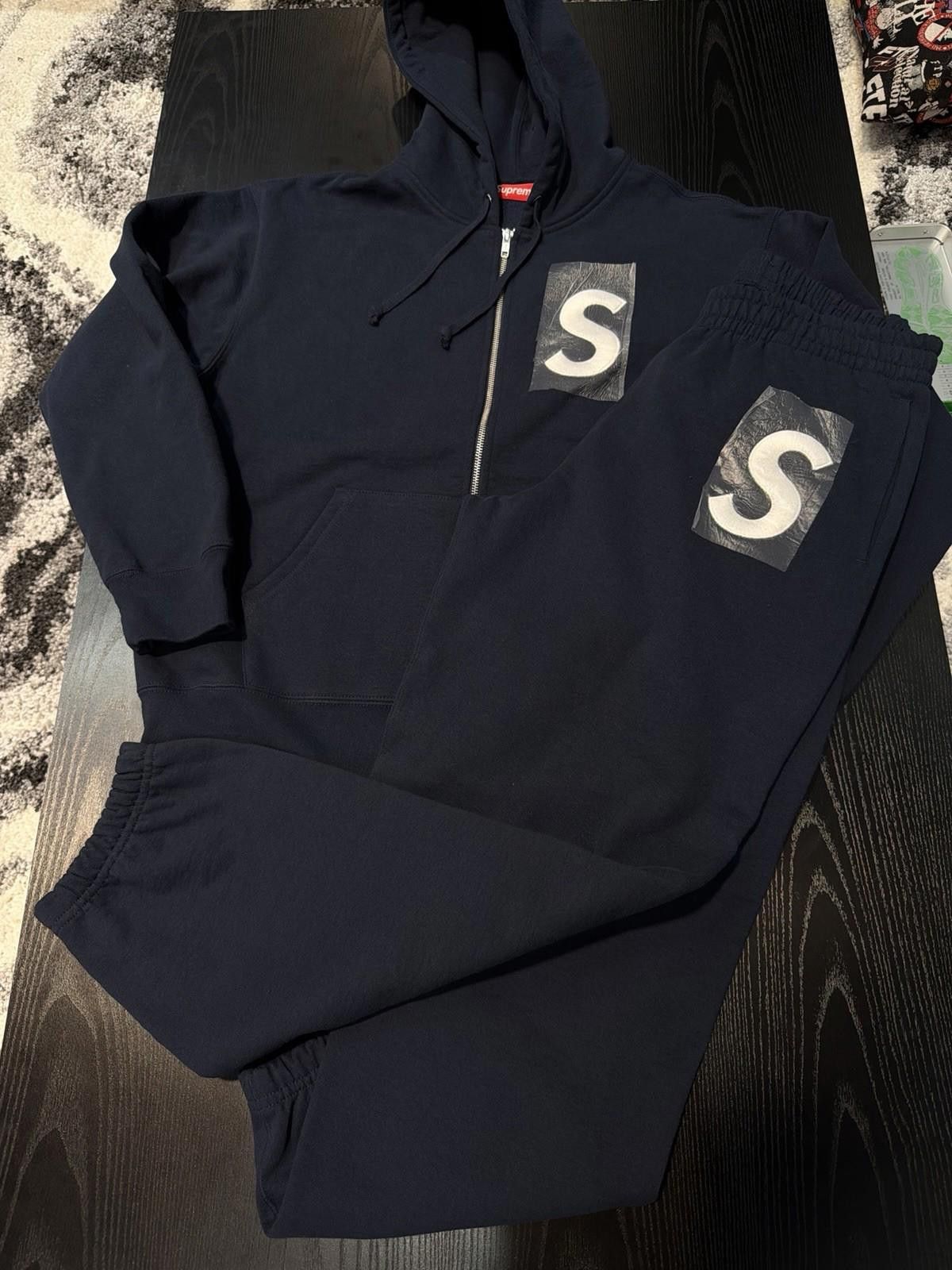 Supreme Supreme S Logo Zip Up Hooded Sweatshirt Navy Blue (M) NEW Size US M / EU 48-50 / 2 - 8 Thumbnail