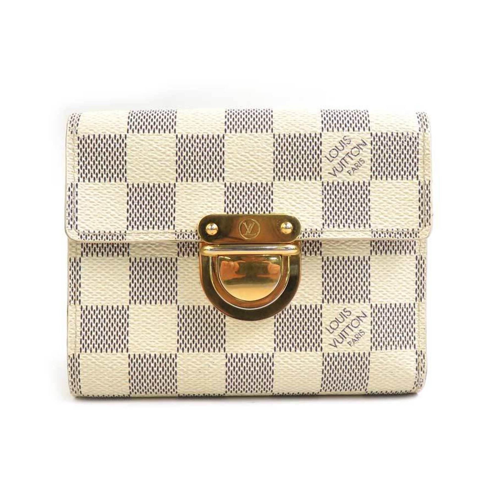 Louis Vuitton Louis Vuitton Bi-fold wallet Damier Azur Portefeuille Koala canvas Ivory Men's Women's N60013 r10462a Size ONE SIZE - 1 Thumbnail