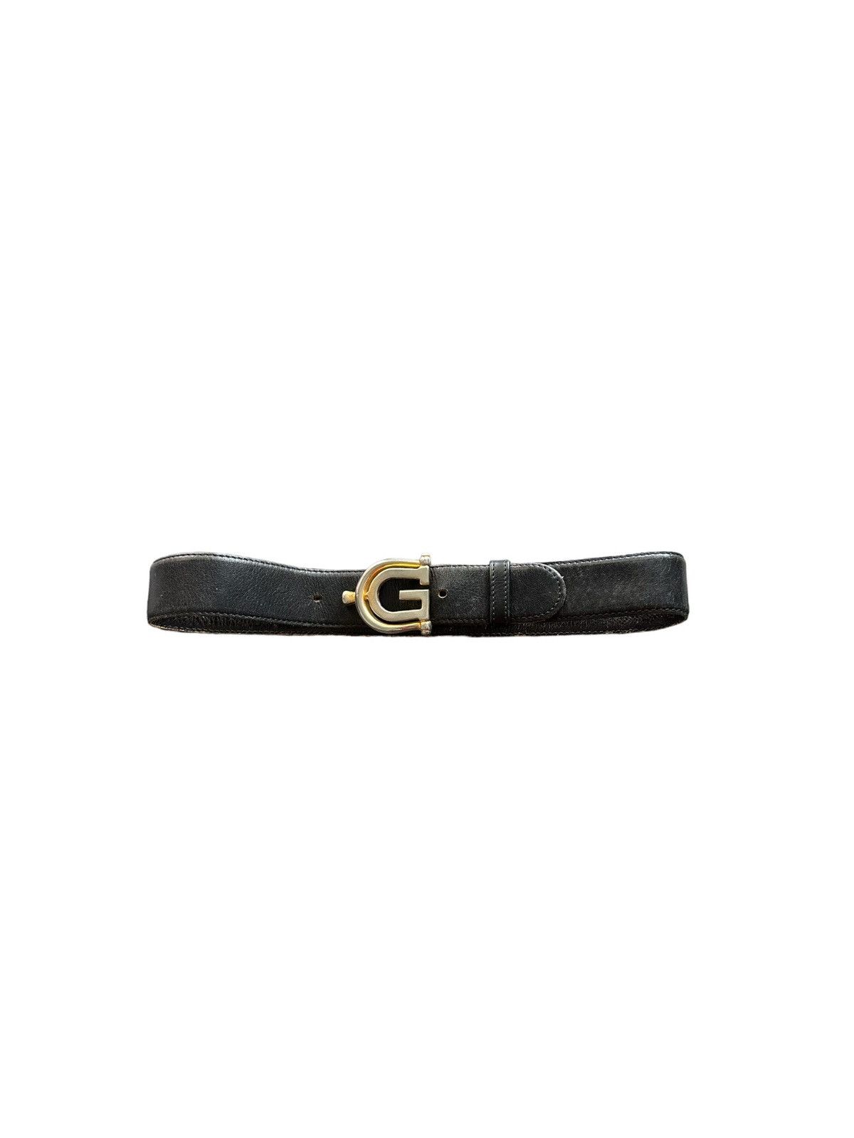 Gucci 90’s Vintage Gucci G logo leather belt Size ONE SIZE - 1 Thumbnail