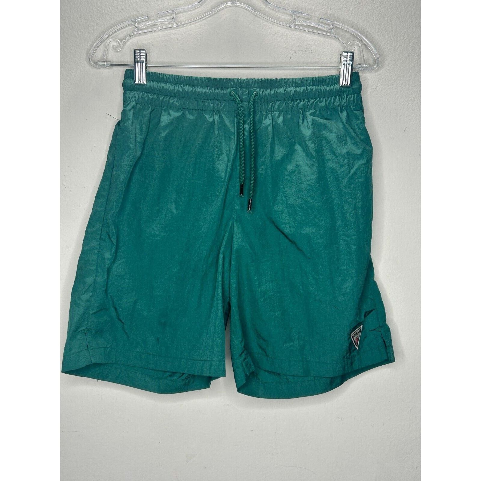 Guess Guess Green Stretch Waist Drawstring Nylon Jogging Shorts S Size 26" / US 2 / IT 38 - 12 Thumbnail