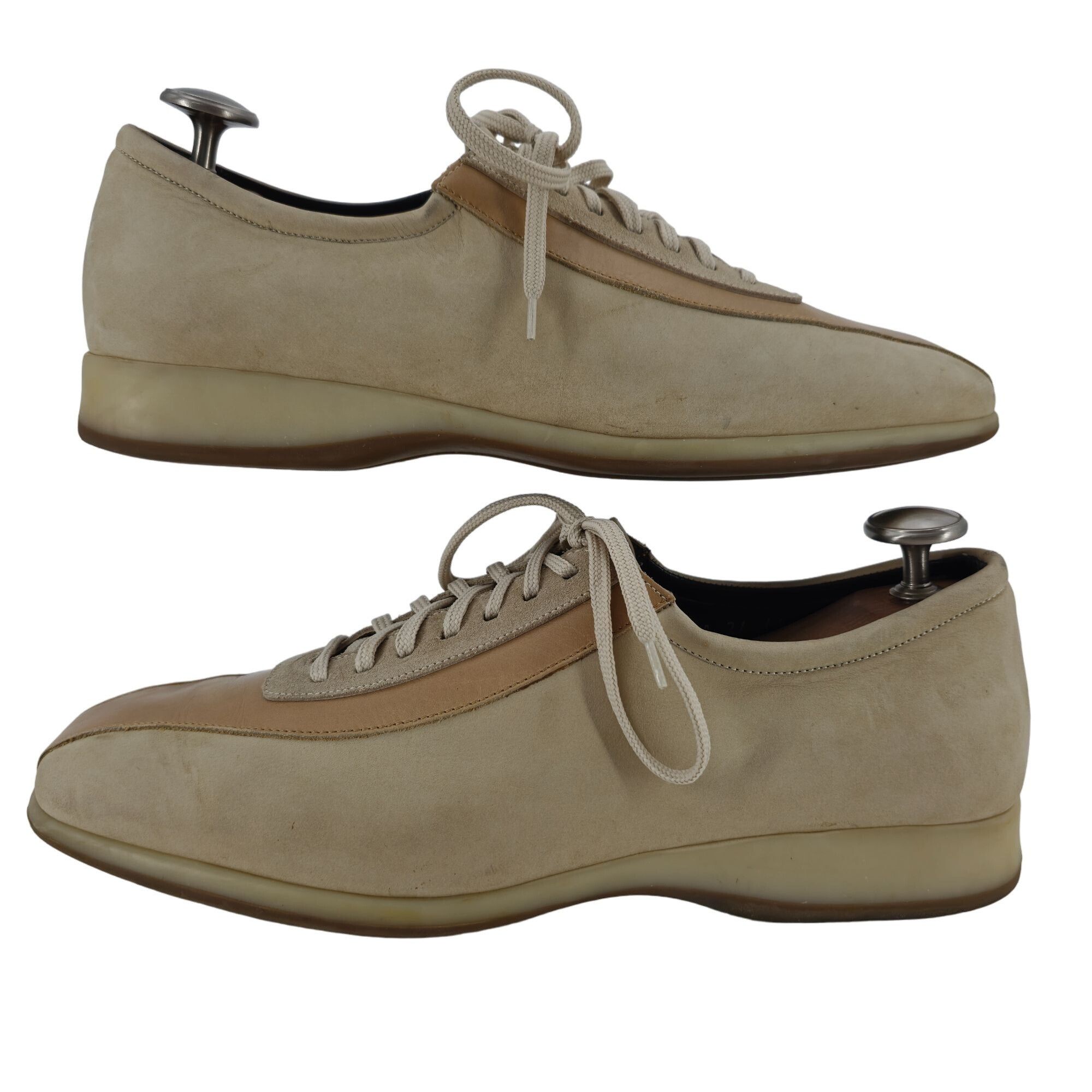 Salvatore Ferragamo Vintage Salvatore Ferragamo Sneaker Men 11 Beige Tan Leather Size US 11 / EU 44 - 8 Thumbnail
