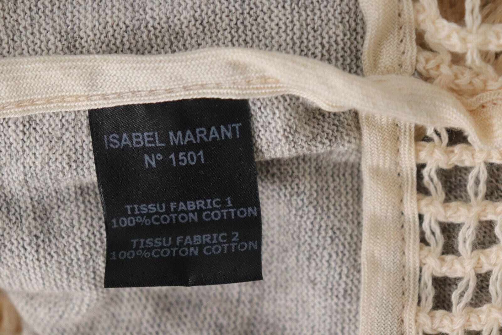 Isabel Marant Isabel Marant Women's 42 Cream Grey Knit Sweater Tunic Top Size M / US 6-8 / IT 42-44 - 7 Thumbnail