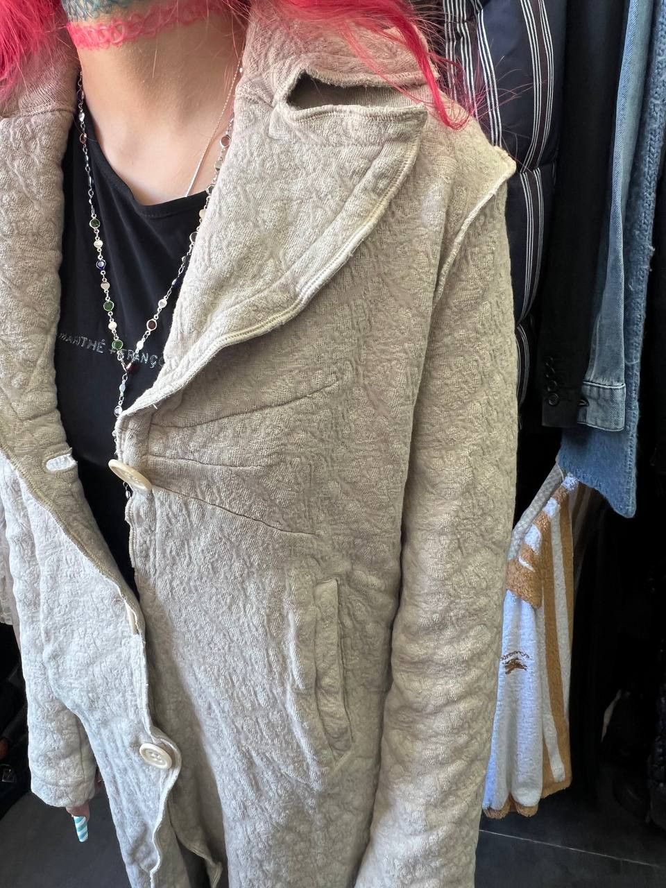 Japanese Brand Women's Transit linen Avant garden Long Coat Vintage Size XS / US 0-2 / IT 36-38 - 3 Thumbnail