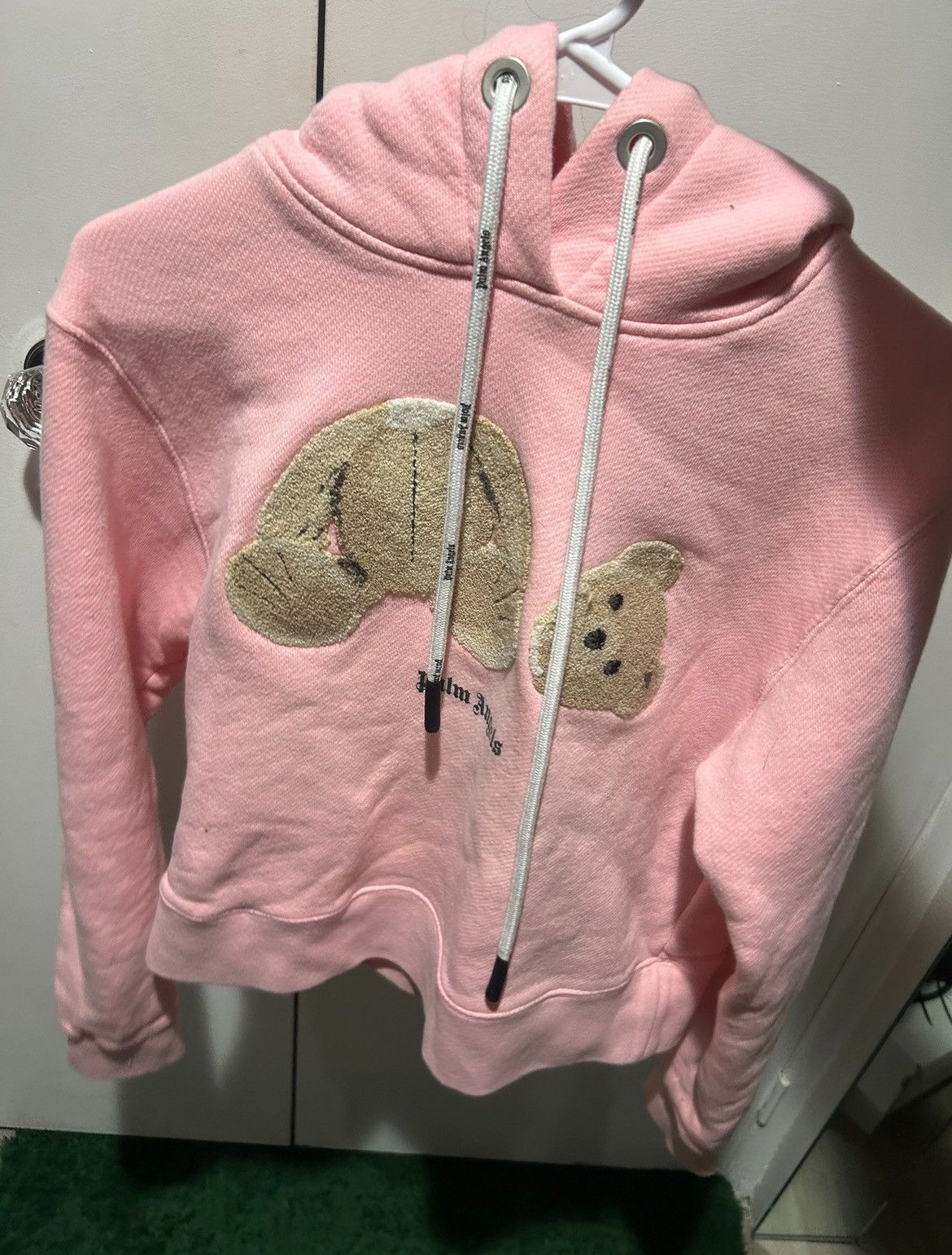 palm angels hoodie pink size medium women's