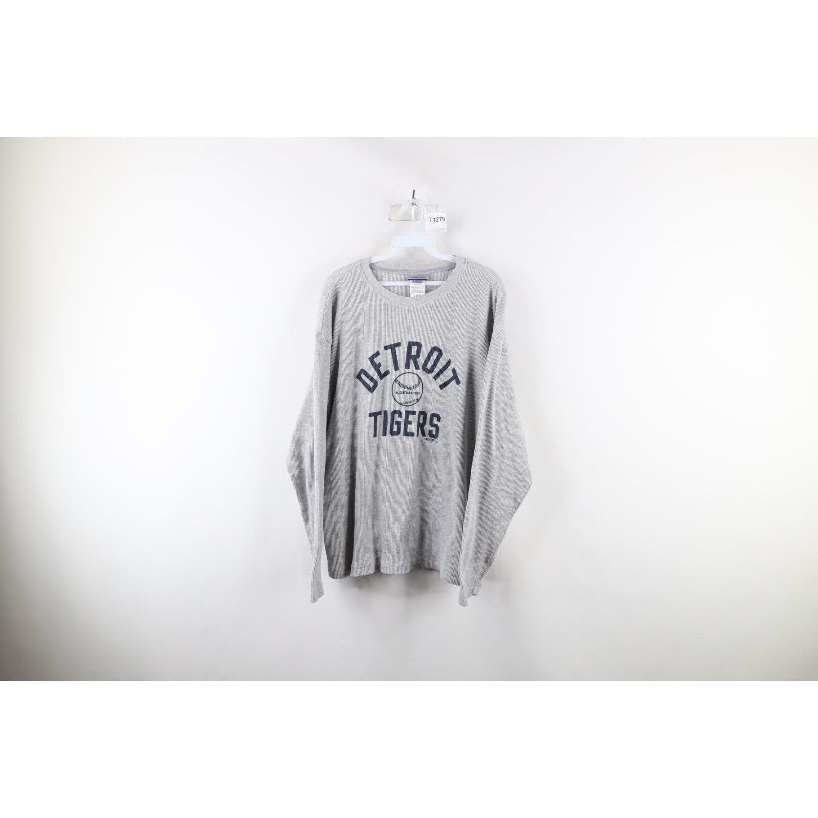 Reebok × Vintage Vintage Reebok Detroit Tigers Thermal Waffle Knit T-Shirt Size US L / EU 52-54 / 3 - 1 Thumbnail