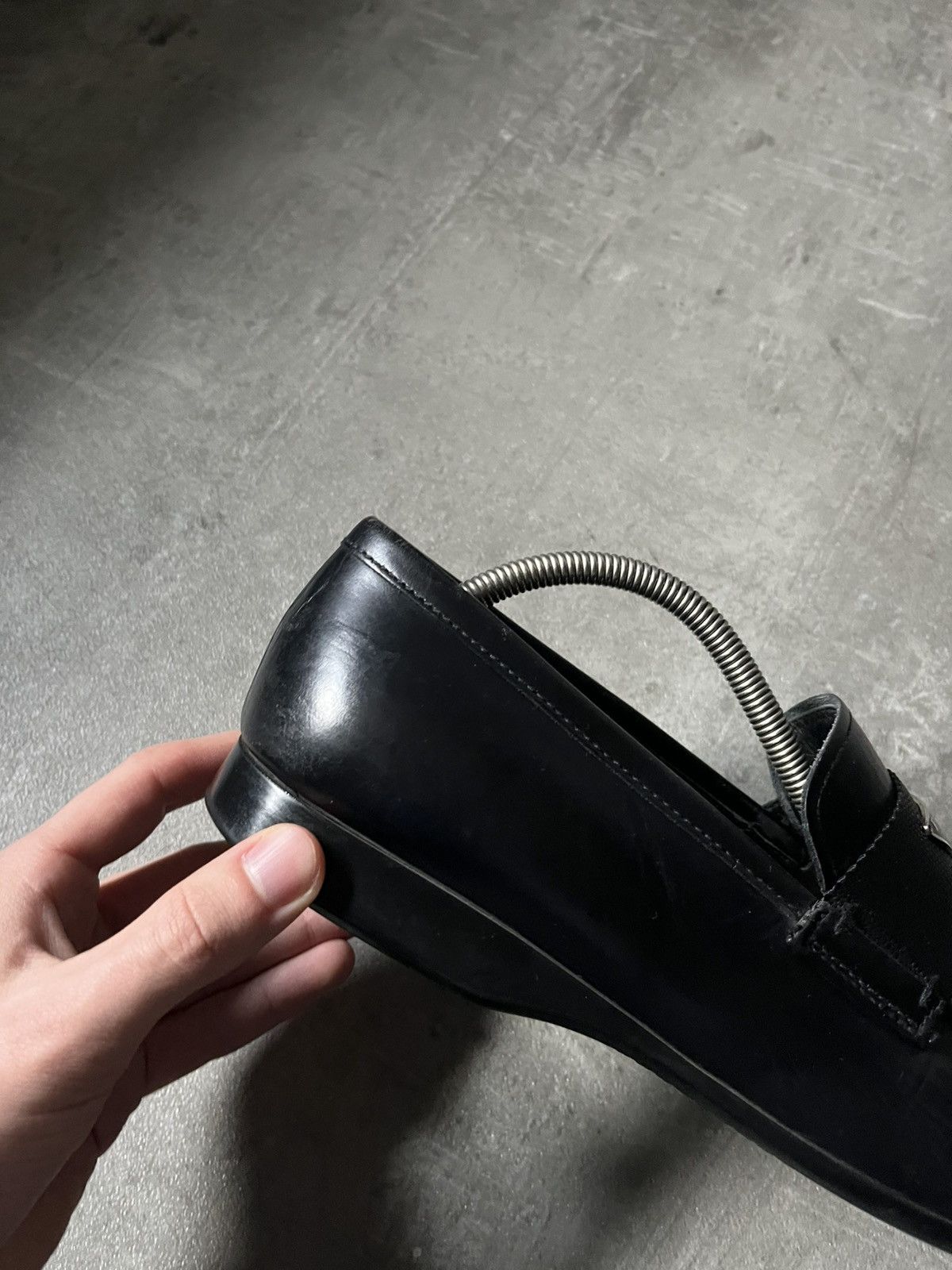 Prada Prada black logo leather loafers rare Size US 10.5 / EU 43-44 - 9 Thumbnail