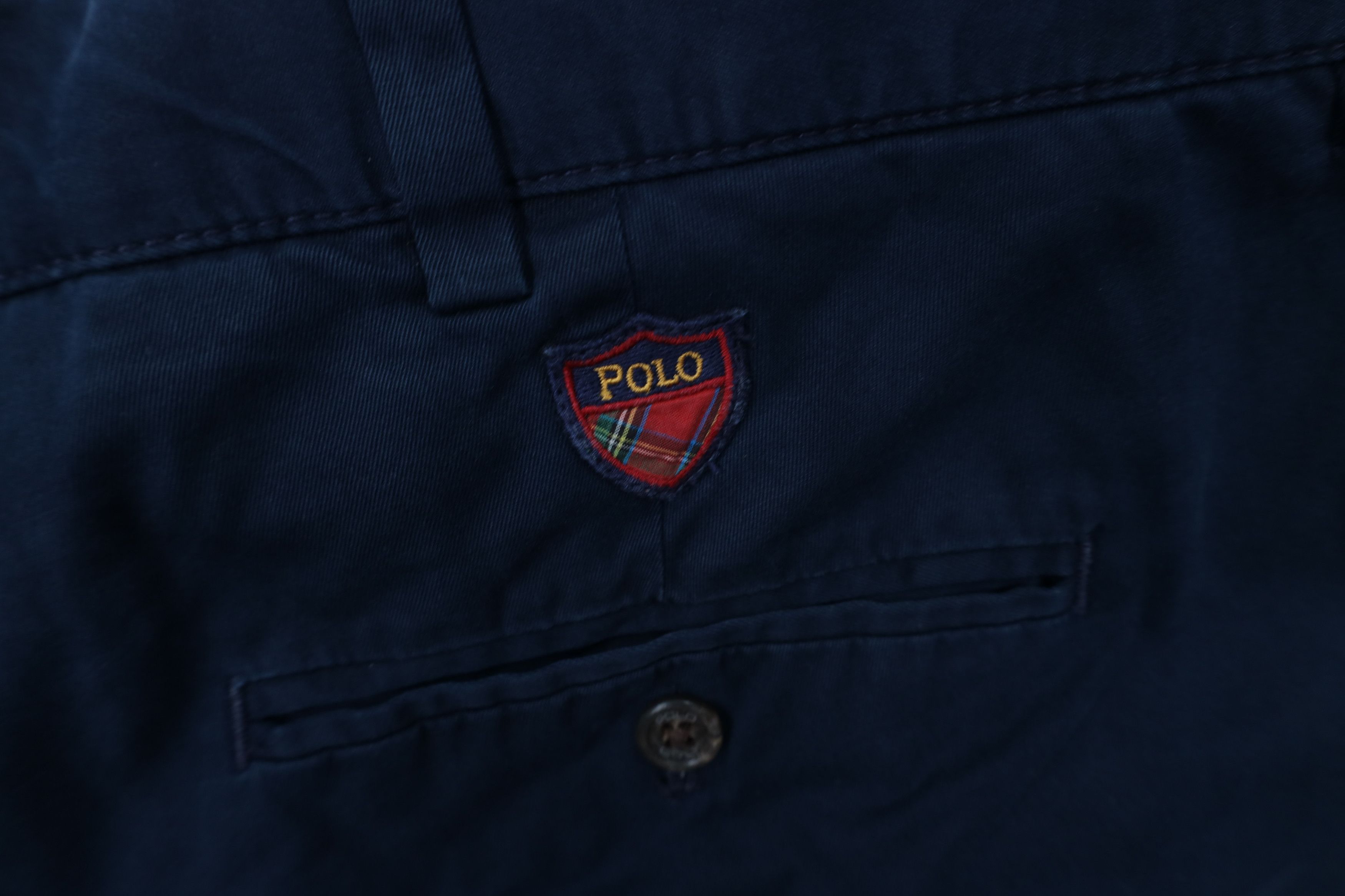 Ralph Lauren Vintage 90s Polo Golf Ralph Lauren Crest Chino Shorts Blue Size US 34 / EU 50 - 14 Thumbnail