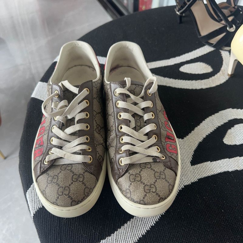 Gucci Gucci Ace Tiger Leather High-Top Sneakers Size US 7.5 / EU 40-41 - 2 Thumbnail