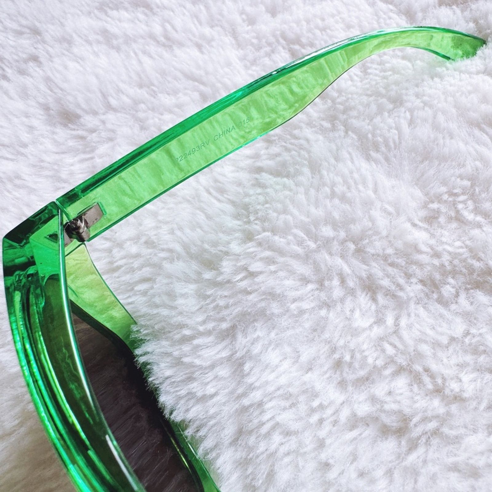 Other Cerise Bright Green Mirrored Sunglasses Size ONE SIZE - 6 Thumbnail