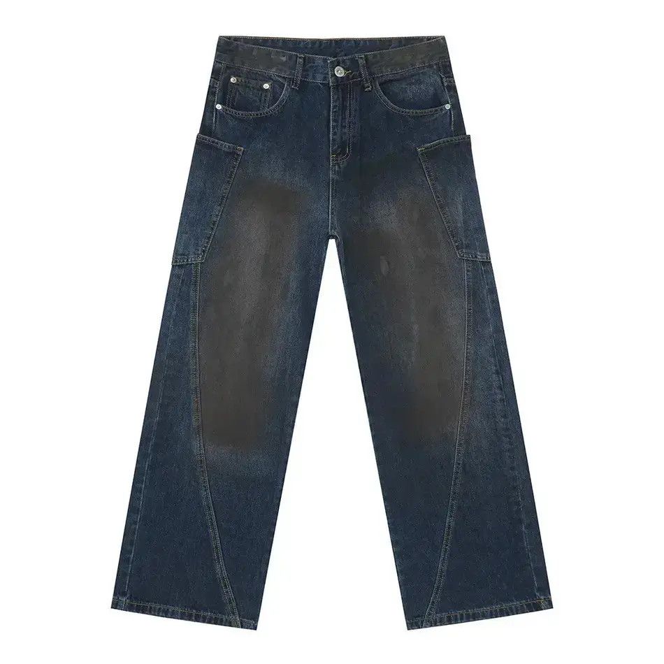 Japanese Brand Retro loose high street patchwork jeans Size US 32 / EU 48 - 3 Thumbnail