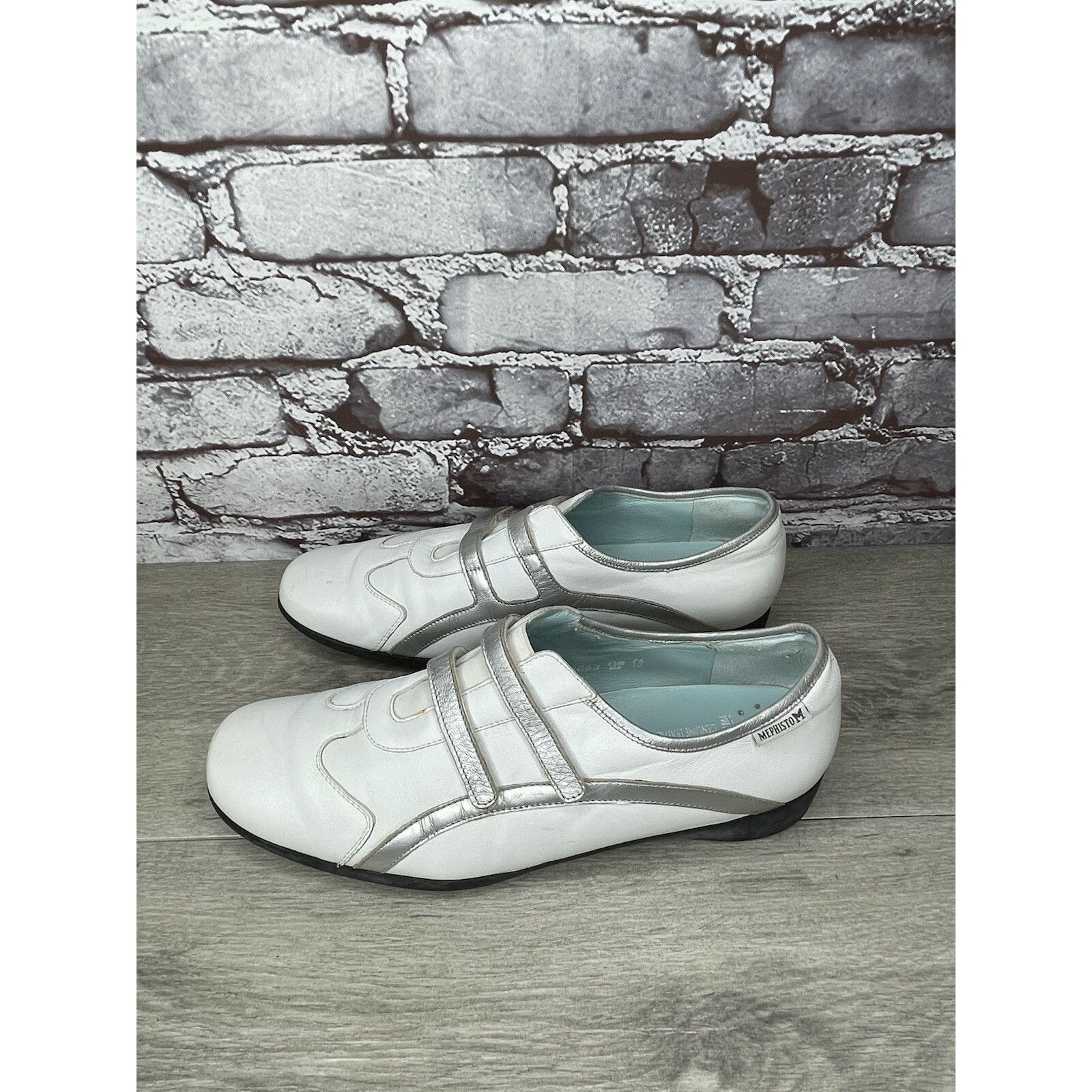 Mephisto Mephisto Cool Air White Leather Strap Driving Loafers Shoes Size US 10 / IT 40 - 16 Thumbnail