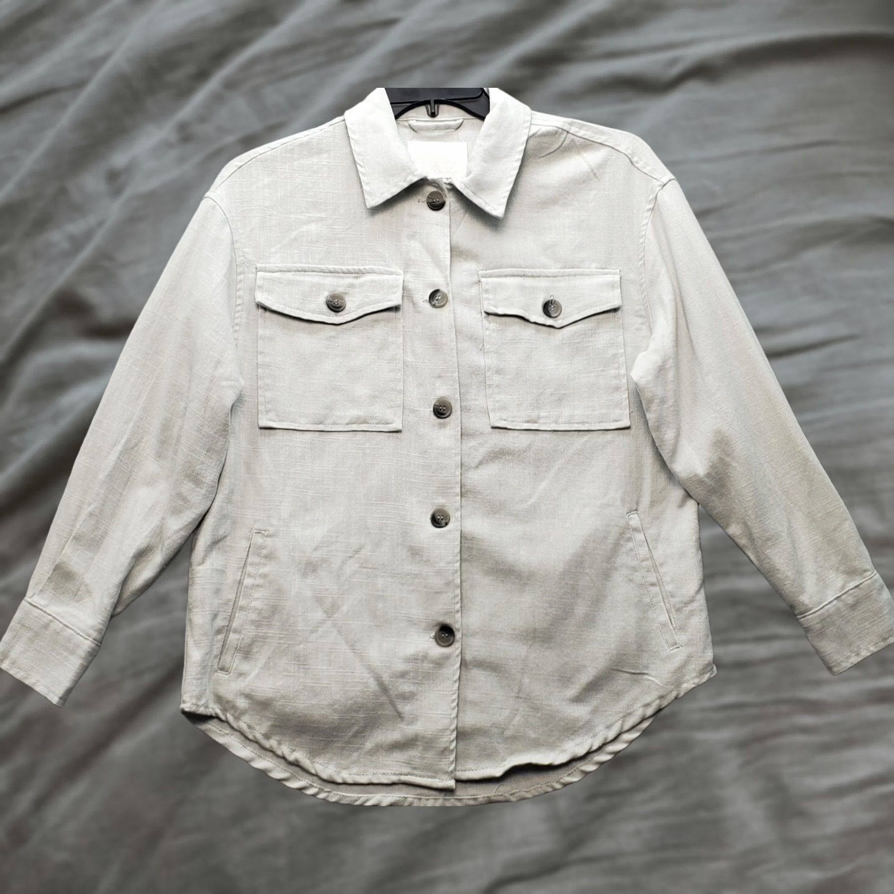 Vintage Ashley Shirt Men's S Gray Long Sleeve Button-Up Collar 2 Pocket Flap Cotton Size US S / EU 44-46 / 1 - 1 Thumbnail