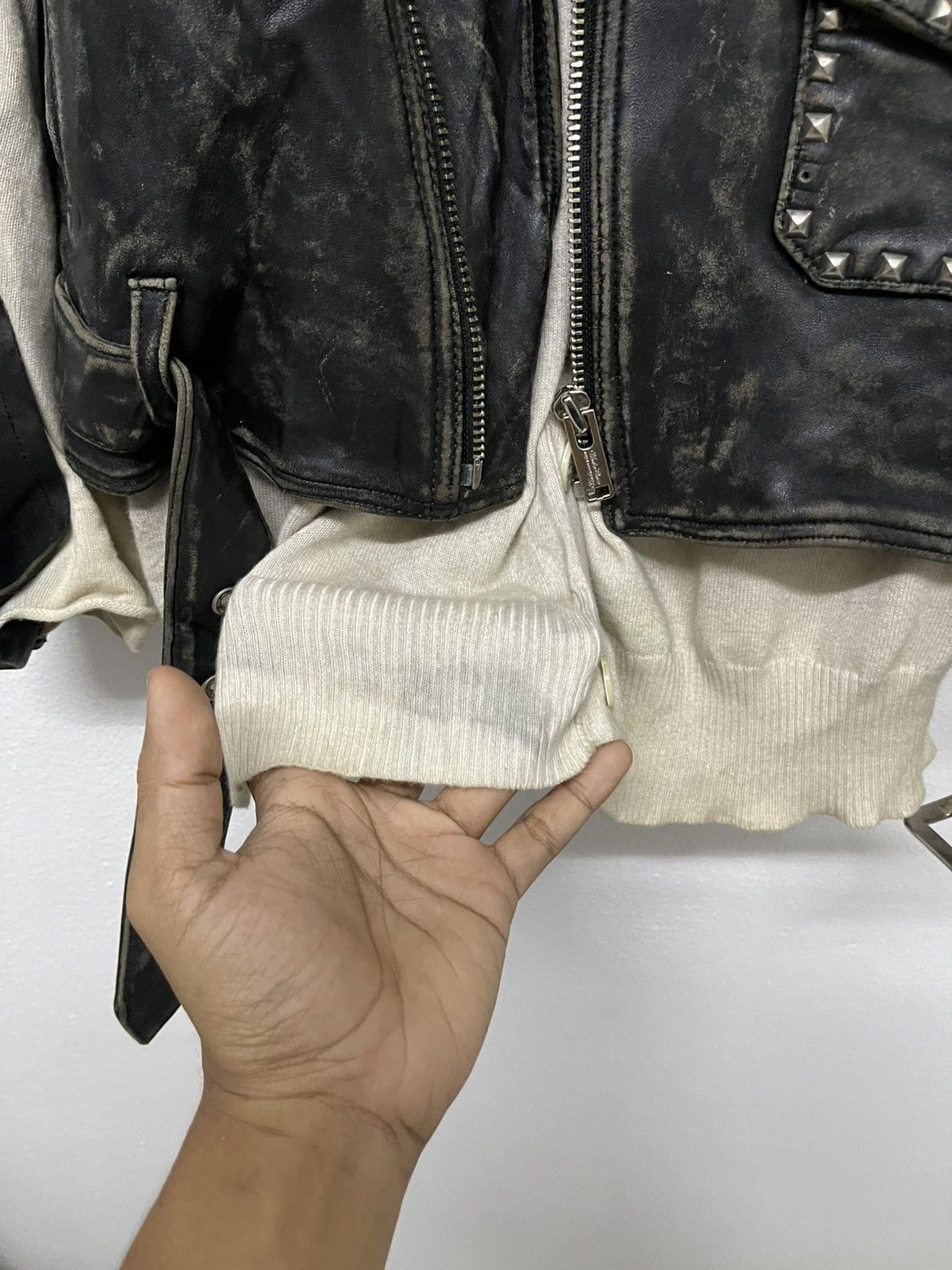 Undercover SS 21 UNDERCOVER LEATHER MIX KNIT RIDERS JACKET RARE Size US S / EU 44-46 / 1 - 13 Thumbnail