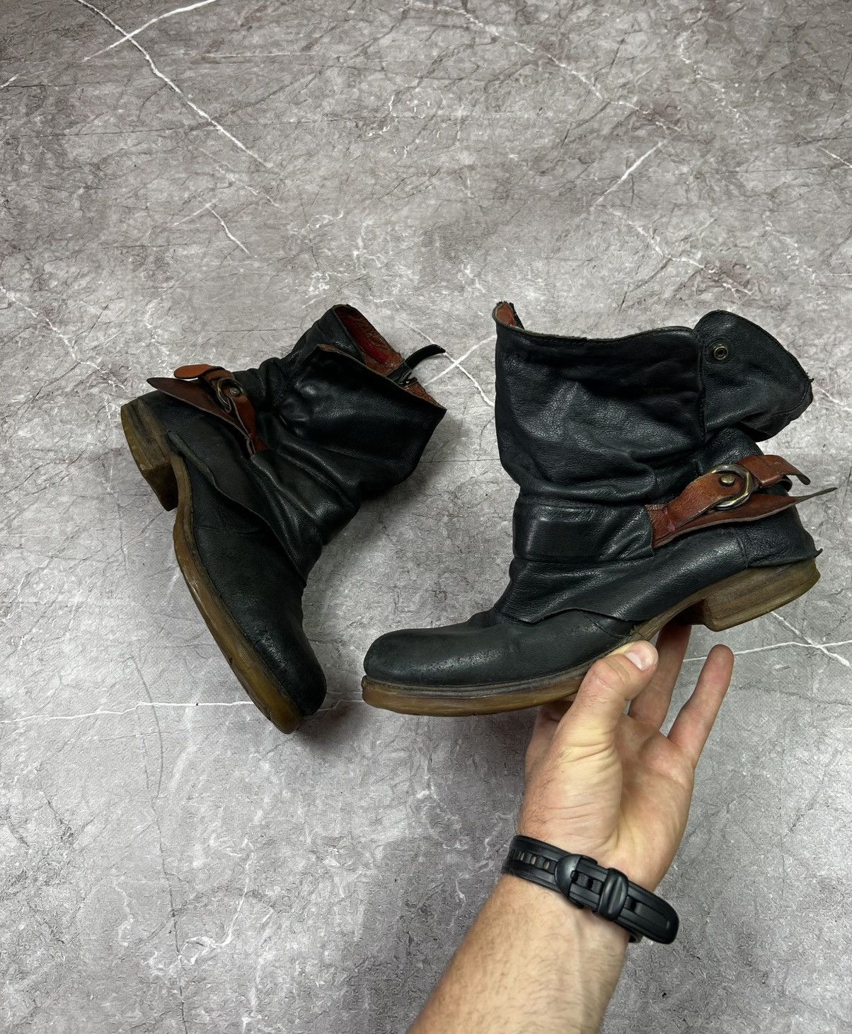 A.S.98 RARE AS 98 Airstep Vintage Ankle Straps Boots Guidi Vibe Size US 9 / IT 39 - 2 Thumbnail