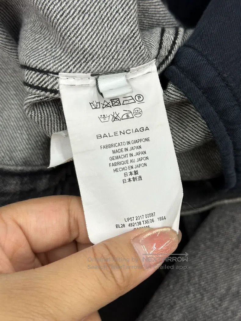 Balenciaga Balenciaga Black gradient asymmetric denim jacket Size XXS / US 00 / IT 34 - 7 Thumbnail