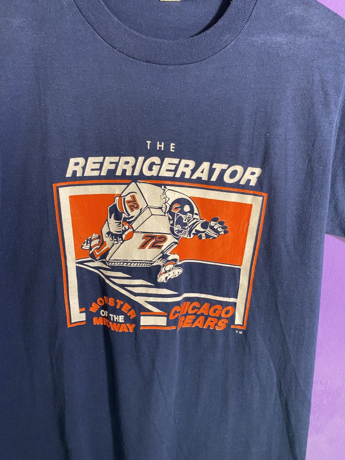 NFL × Vintage Vintage 80s Chicago bears The refrigerator t-shirt Size US M / EU 48-50 / 2 - 3 Thumbnail