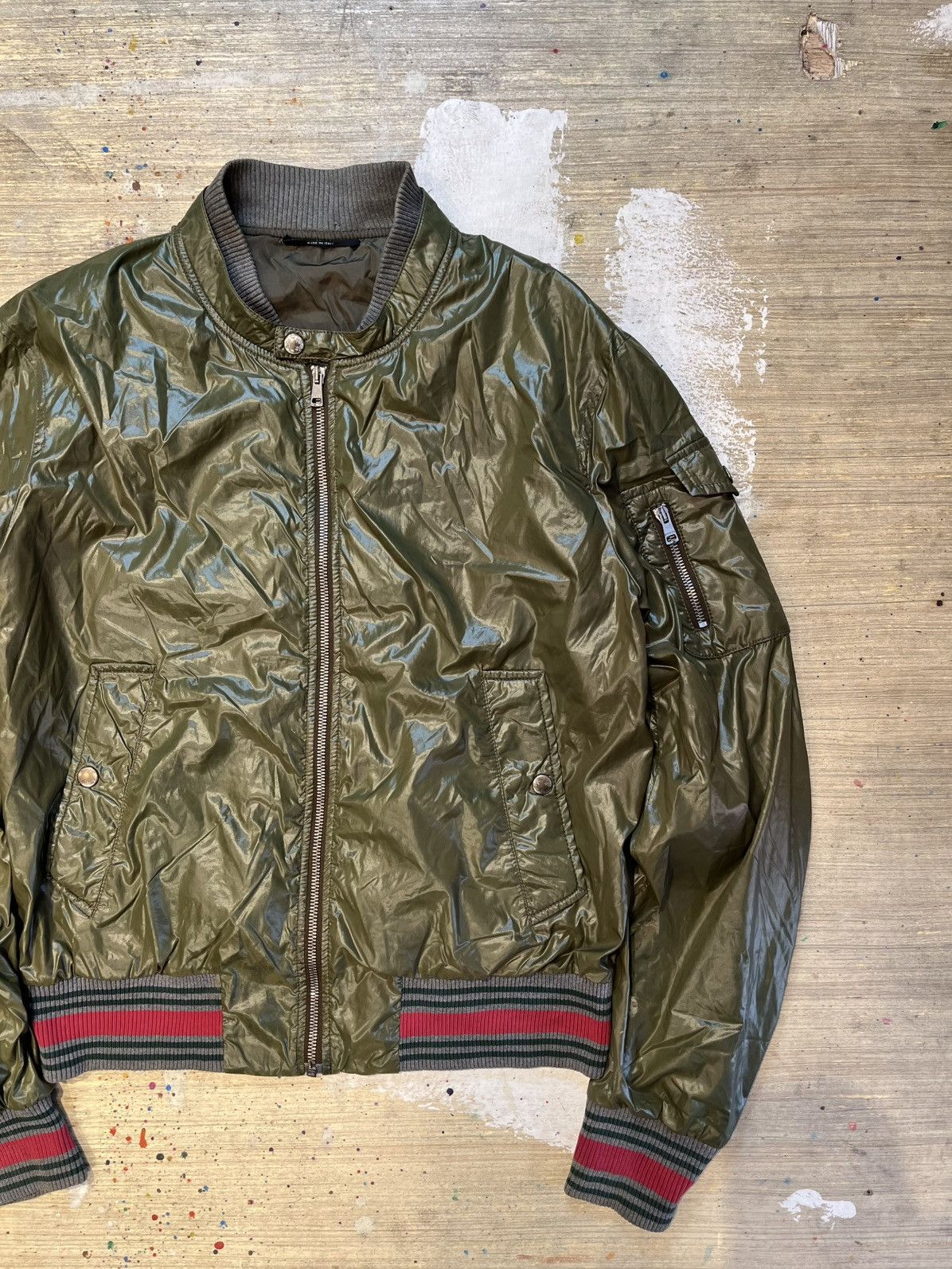 Gucci Gucci Green Polyamide Bomber Jacket - Frida Giannini Size US M / EU 48-50 / 2 - 2 Thumbnail