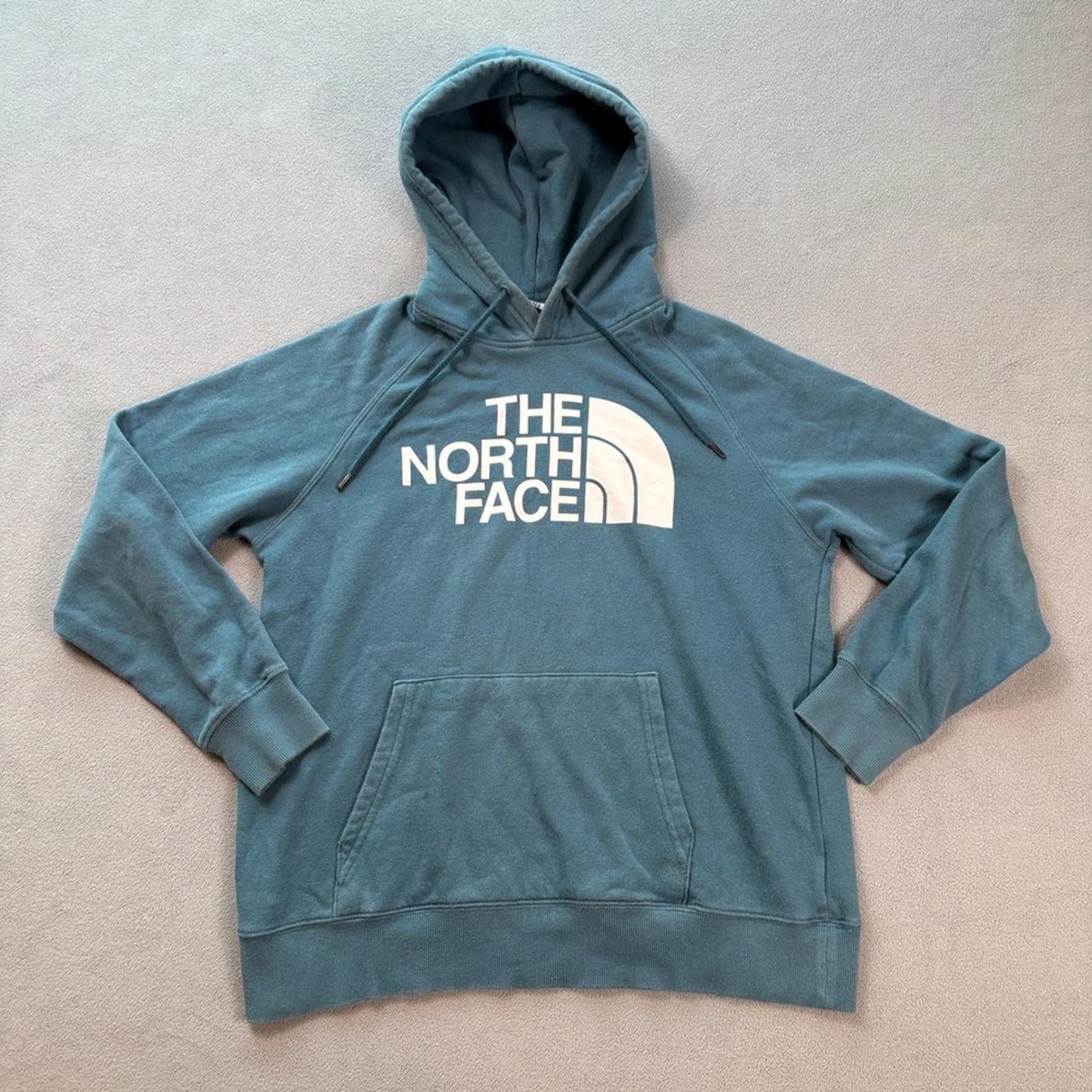 The North Face The North Face Womens Hoodie Pullover Teal Logo Sweatshirt M Size M / US 6-8 / IT 42-44 - 1 Thumbnail