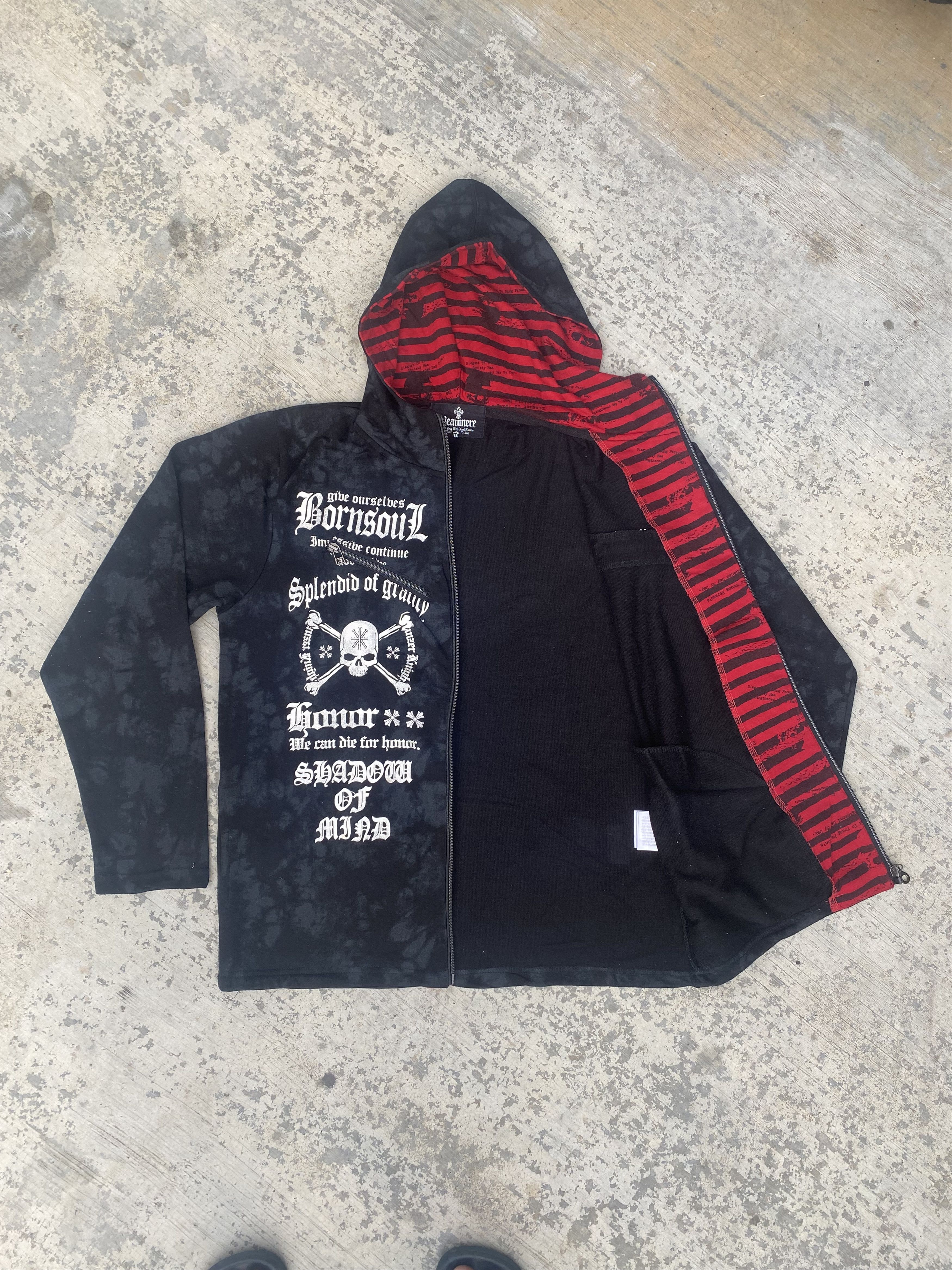 Japanese Brand Beaumere poem punk zip up hoodies Size M / US 6-8 / IT 42-44 - 3 Thumbnail