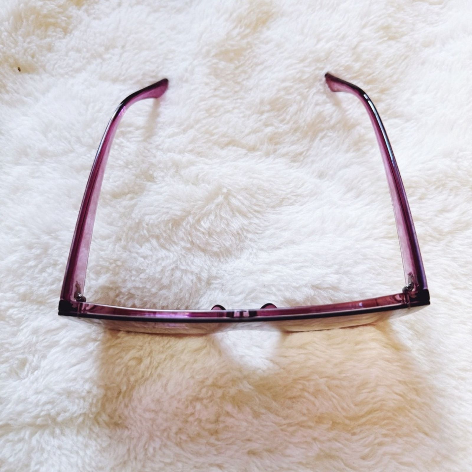 Other Greta Dark Purple Oversized Statement Sunglasses Size ONE SIZE - 4 Thumbnail