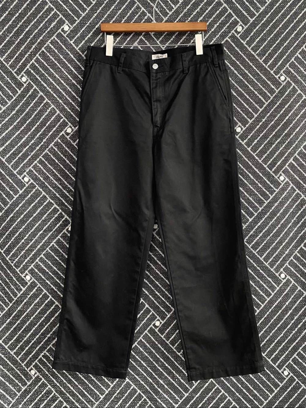 Celine Celine Black Cotton Trousers Size 33 Size US 33 - 1 Thumbnail