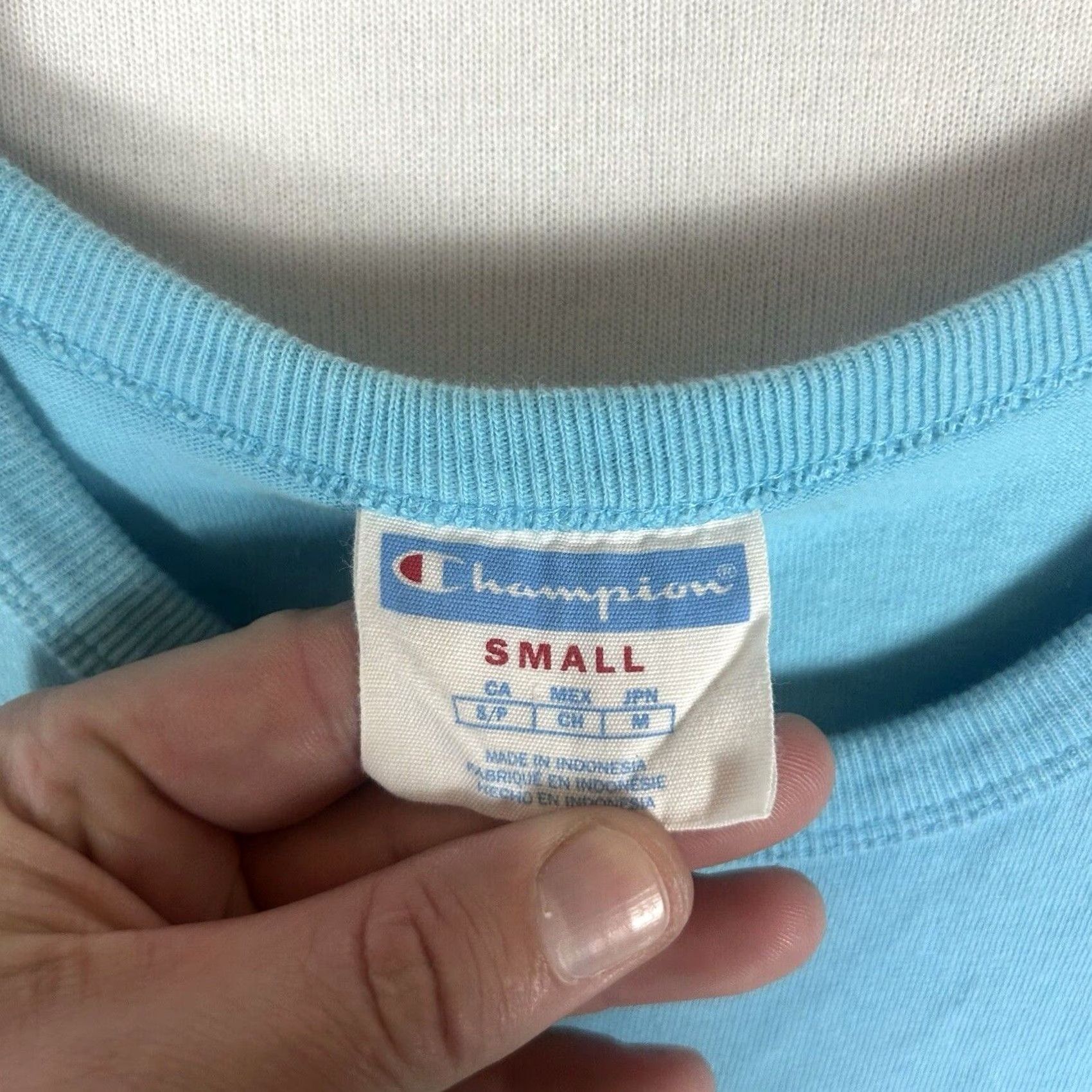 Champion VINTAGE Champion Sweatshirt Mens Small Crewneck Pullover 00s Y2K Big Logo Blue Size US S / EU 44-46 / 1 - 3 Thumbnail