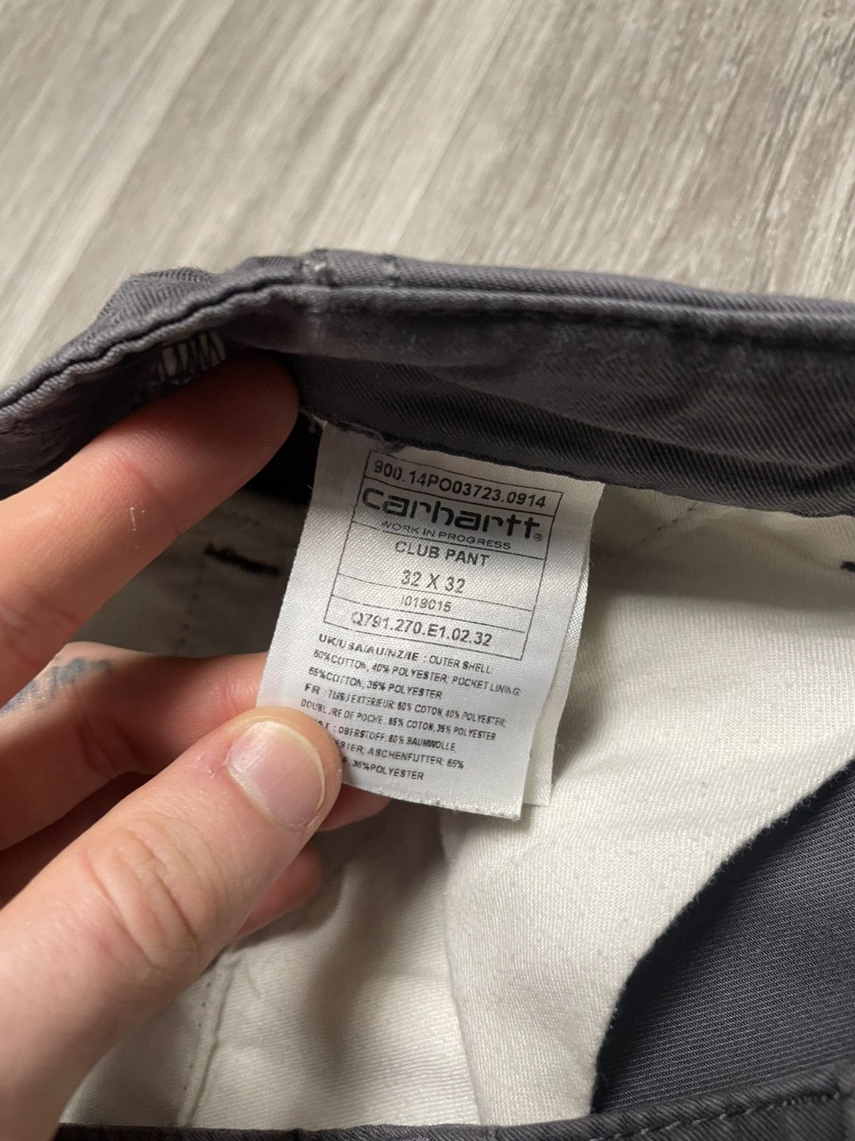 Carhartt Vintage Carhartt Gray Club Pants Leather Logo 32/32 Size US 32 / EU 48 - 8 Thumbnail
